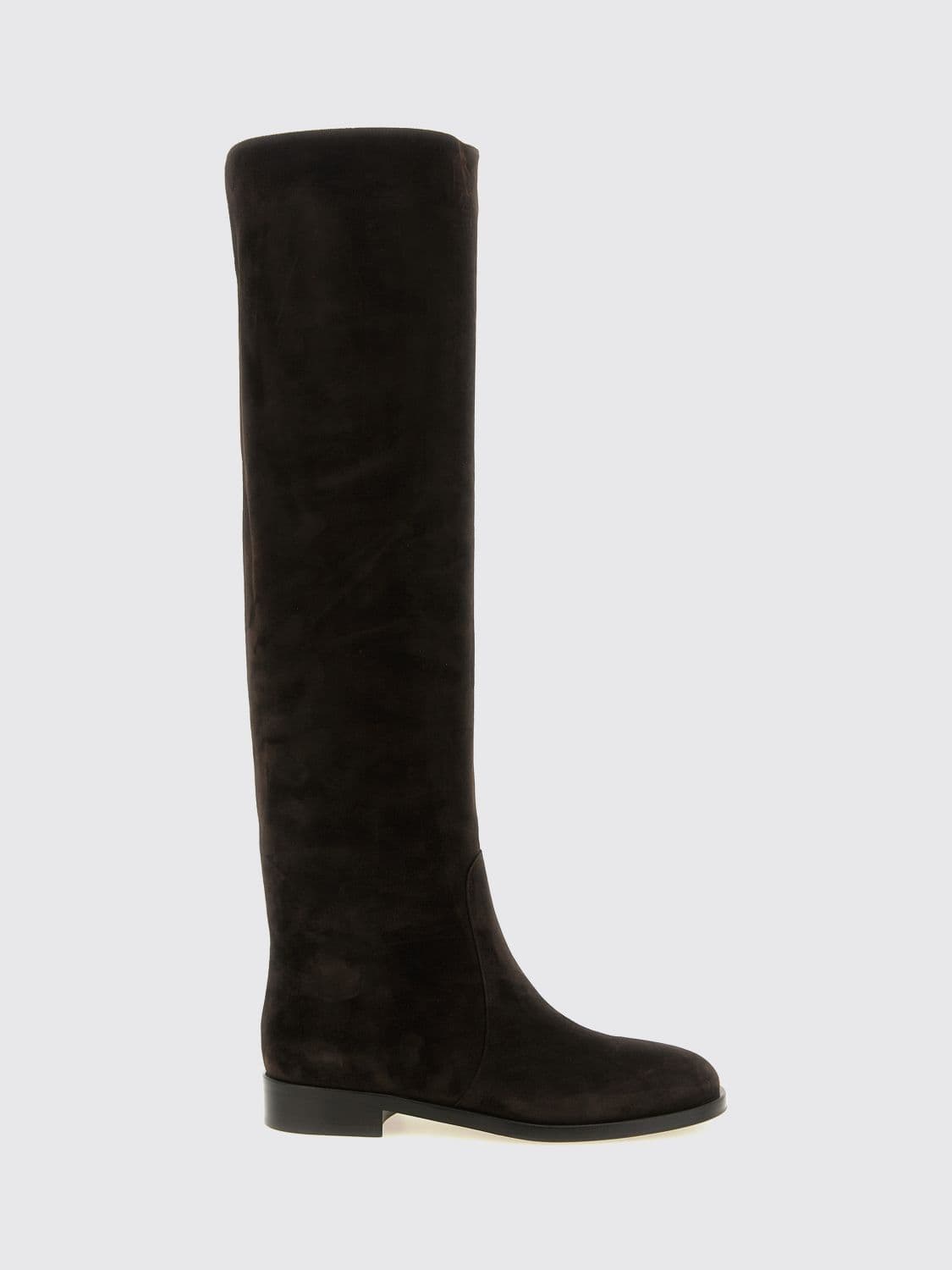 Gianvito Rossi Zayne Suede Over-the-Knee Boots with Low Heel
