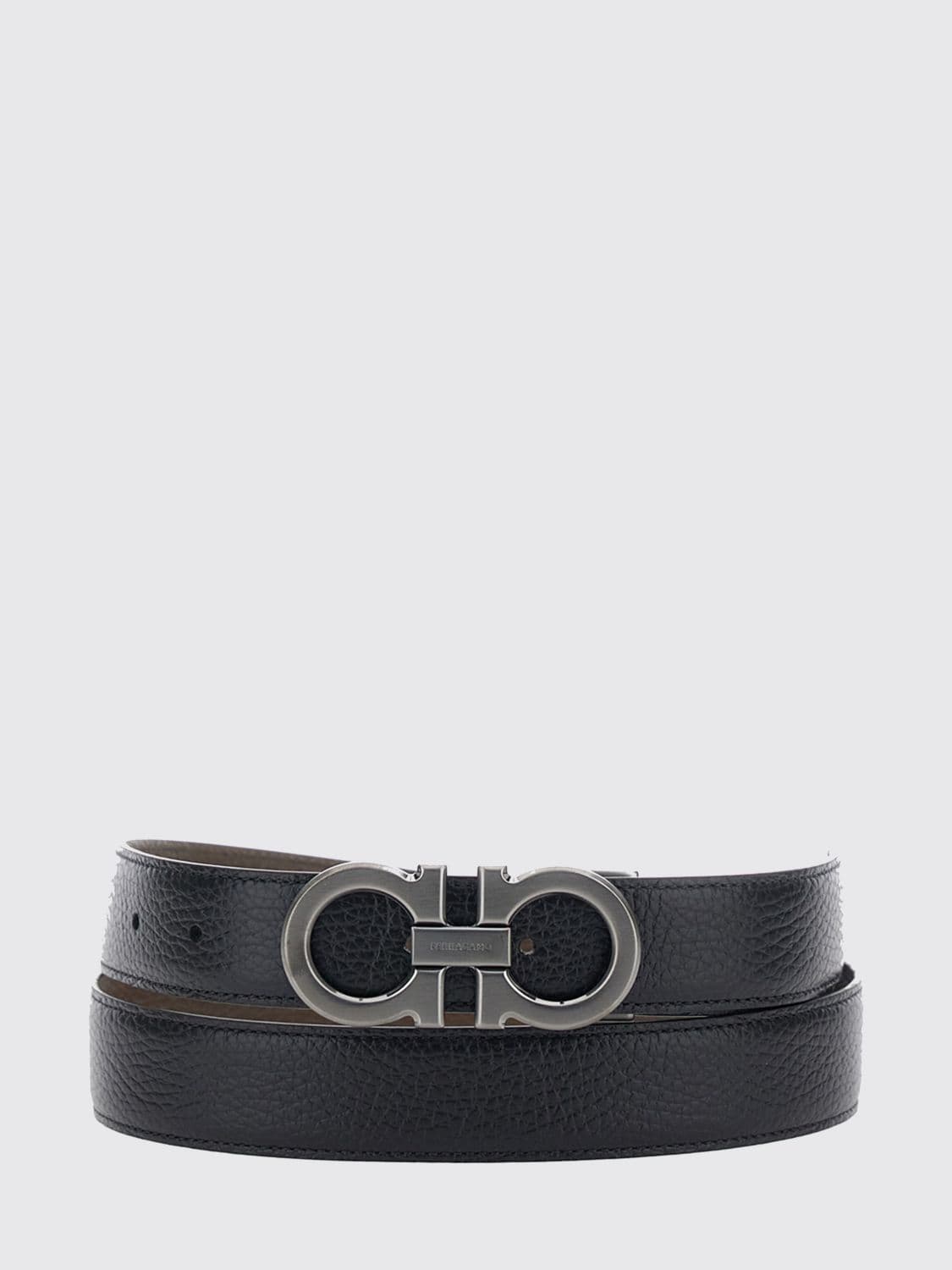 Ferragamo Reversible Gancini Leather Belt with Logo Buckle