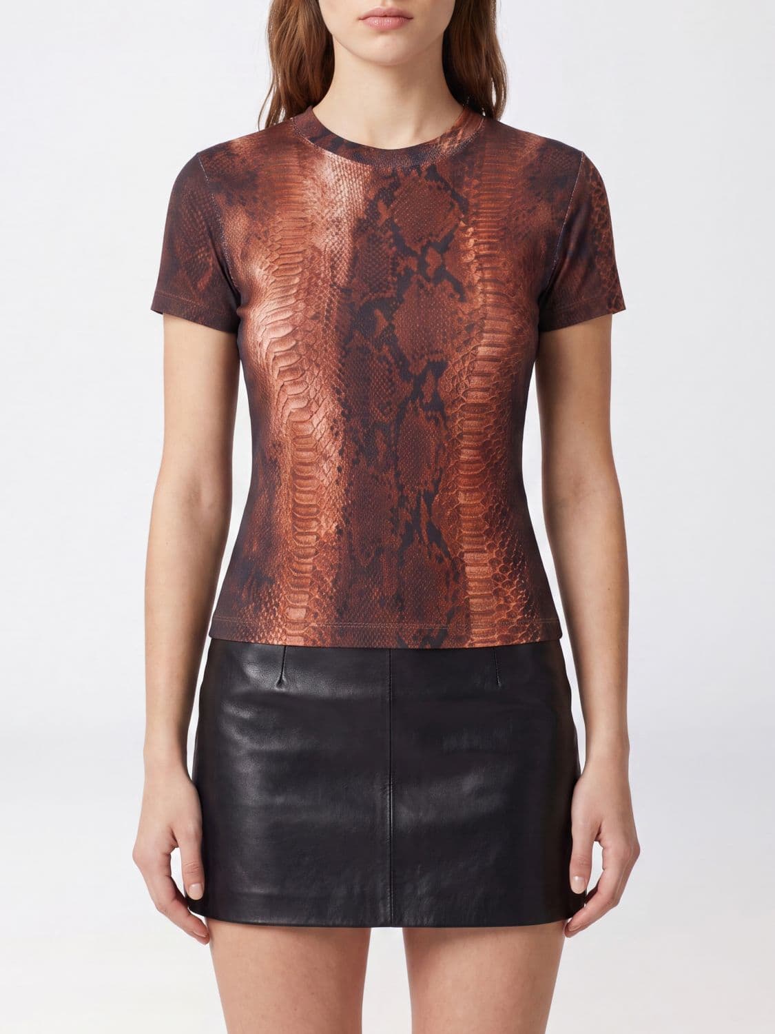 Jean Paul Gaultier Slim-Fit Crewneck T-Shirt in Python-Print Cotton