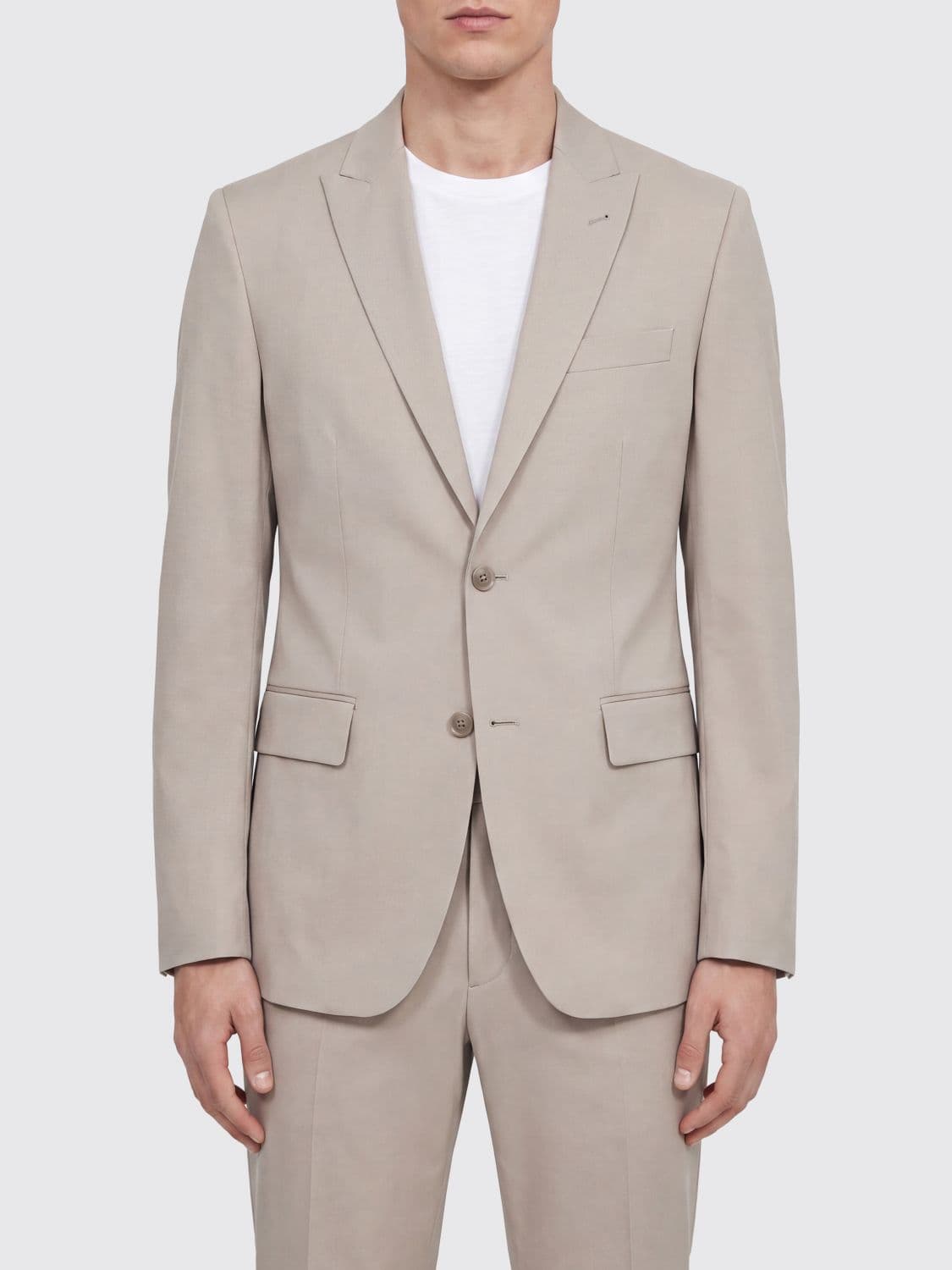 Rier Single-Breasted Wool Blazer with Peak Lapels and Two Buttons