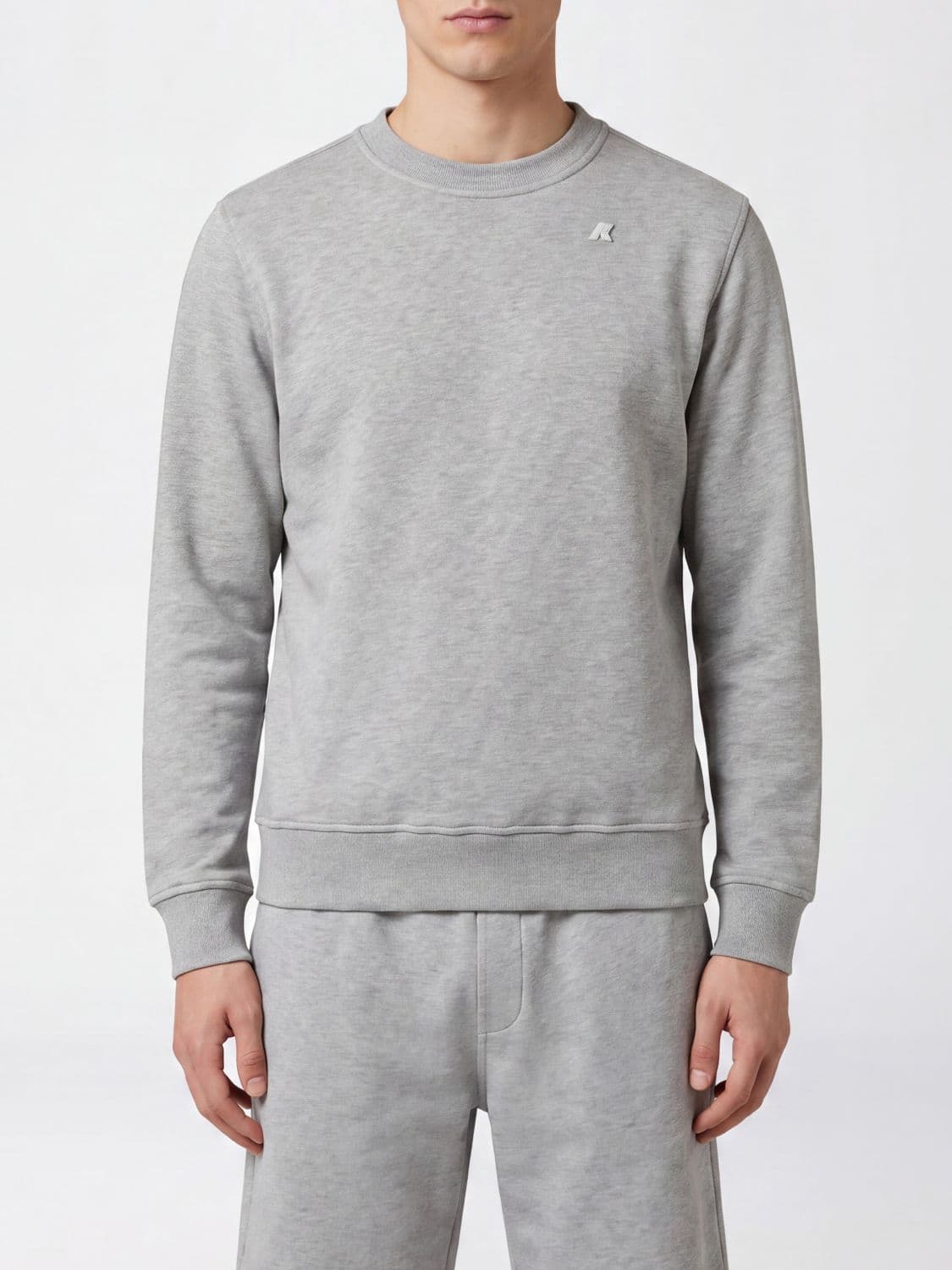 K-Way Cotton-Blend Crewneck Sweatshirt with Contrasting Logo