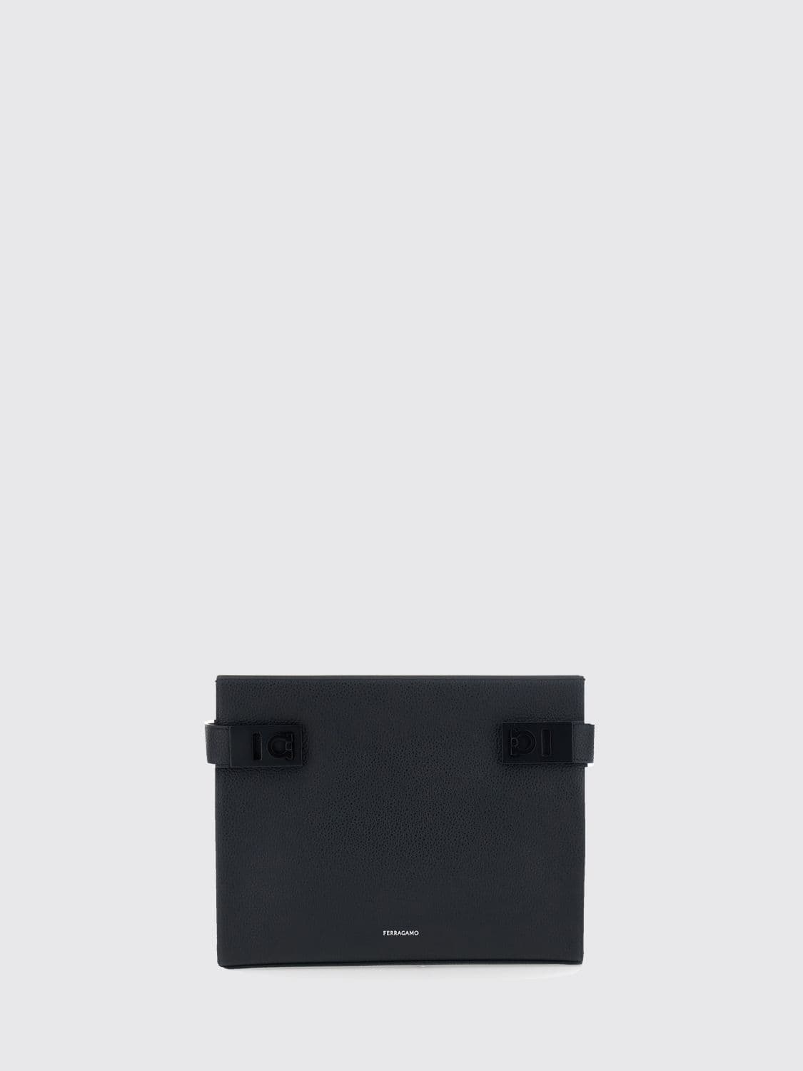 Ferragamo Hug Hammered Leather Document Holder with Wrist Strap · OS