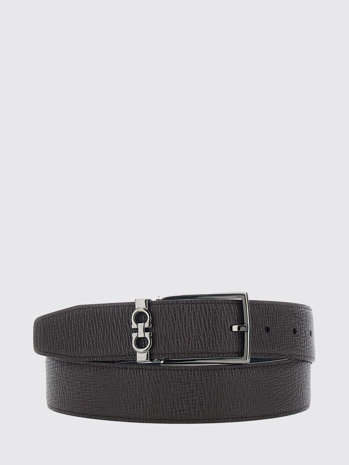 Ferragamo Reversible Gancini Leather Belt with Pin Buckle