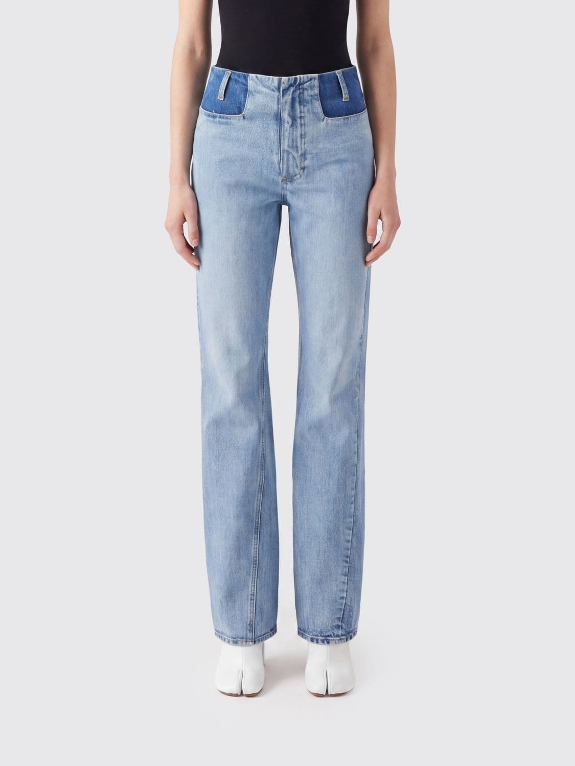 Maison Margiela Mid-Rise Skinny Jeans with Patchwork Design