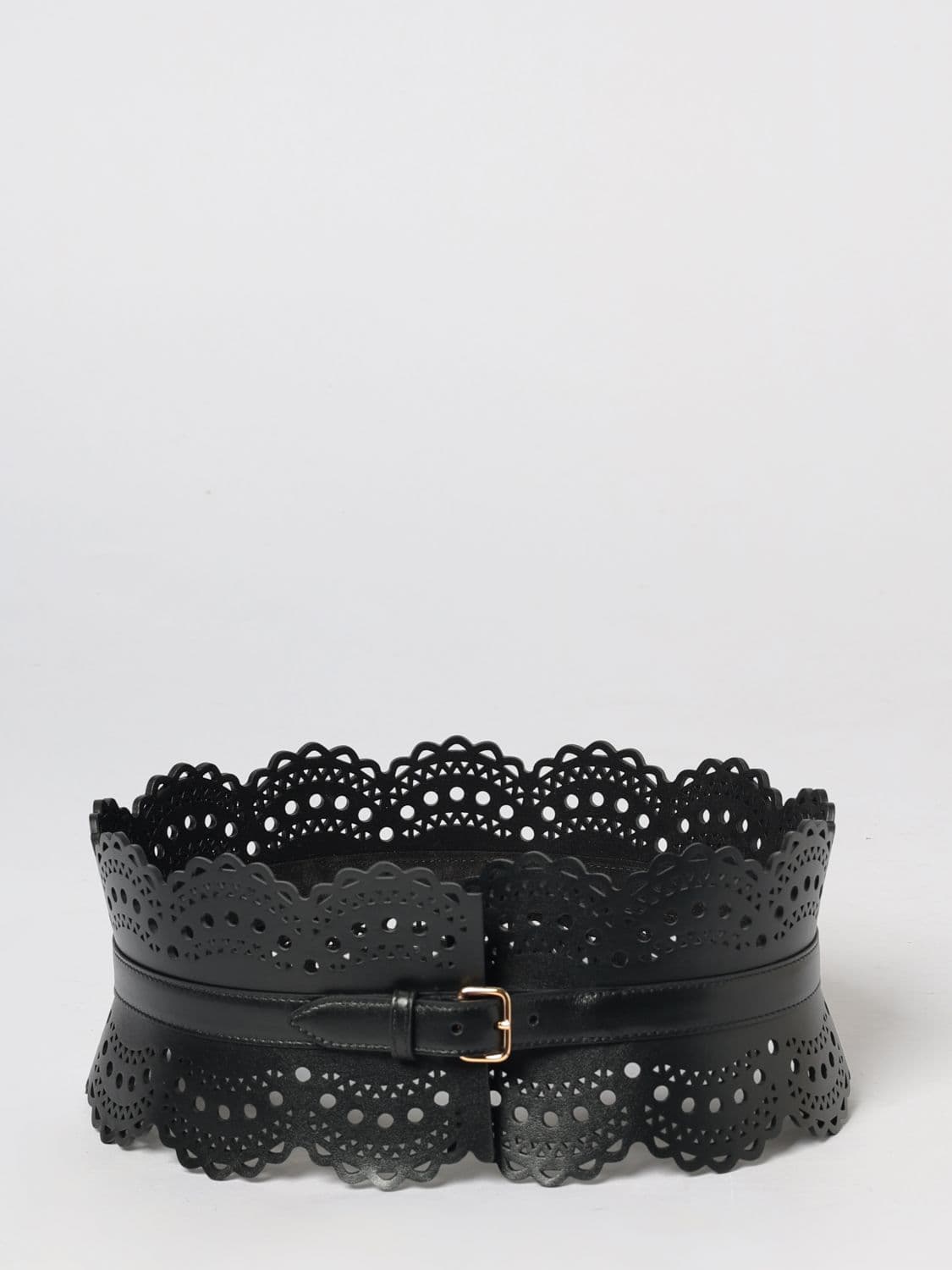 Alaïa Perforated Smooth Leather Bustier Belt