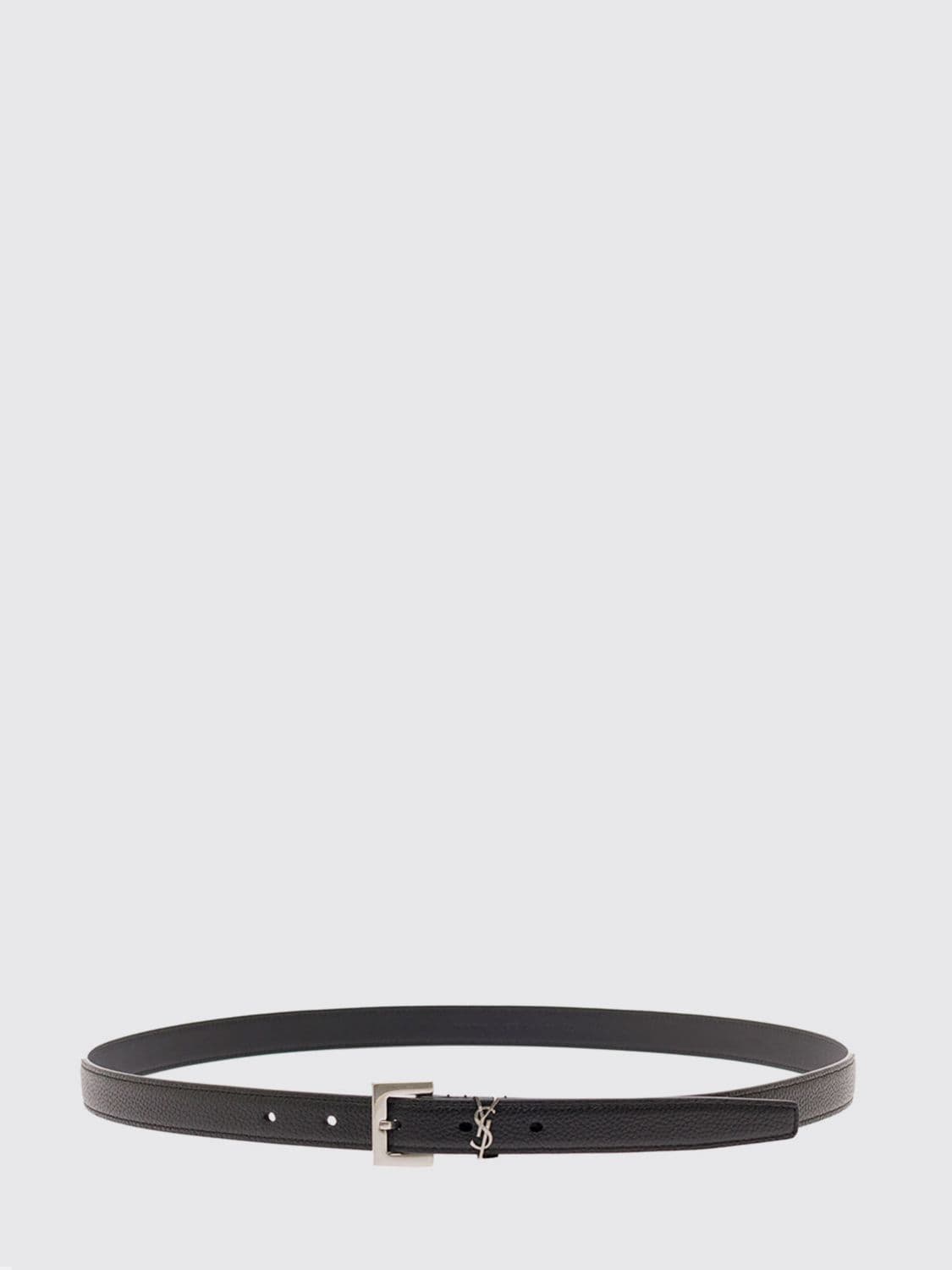 Saint Laurent YSL Monogram Calf Leather Belt