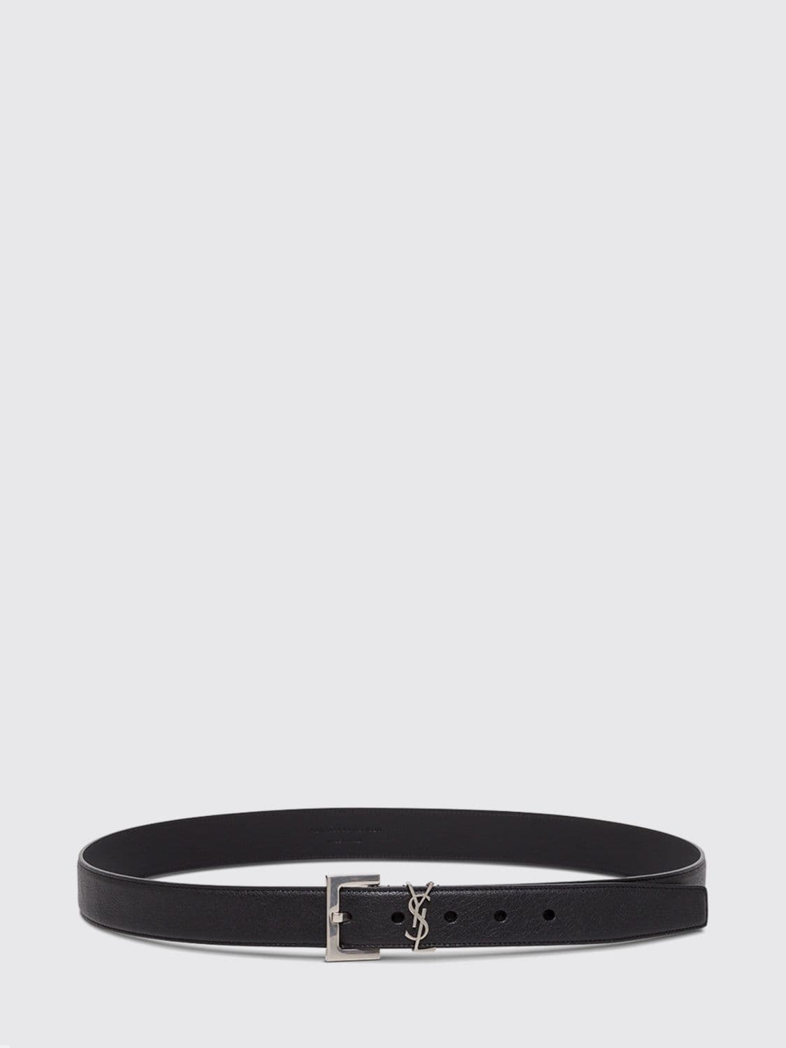 Saint Laurent YSL Monogram Lambskin Leather Belt