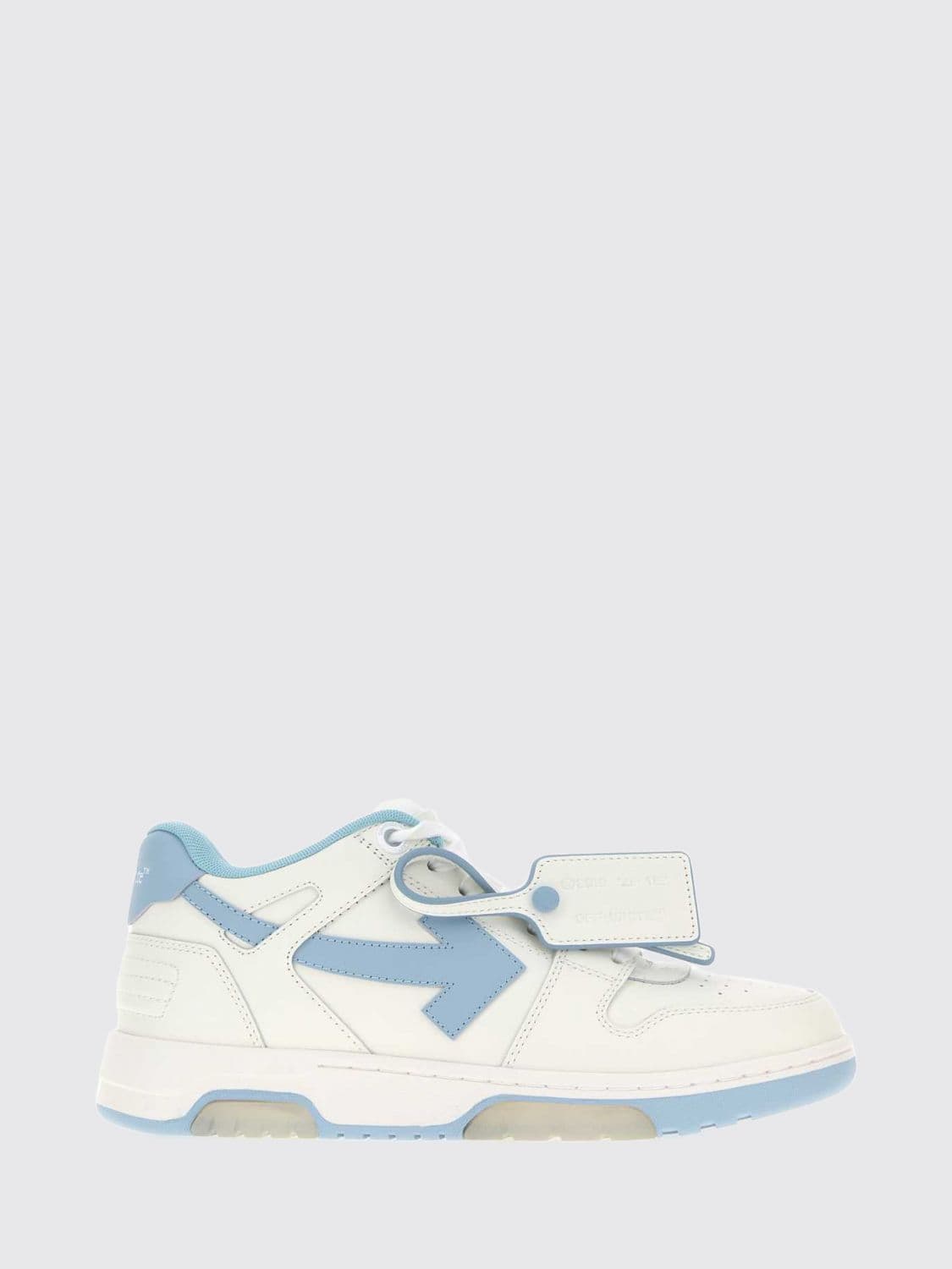 Off-White Out Of Office Low-Top Leather Sneakers with Perforated Toe and Logo