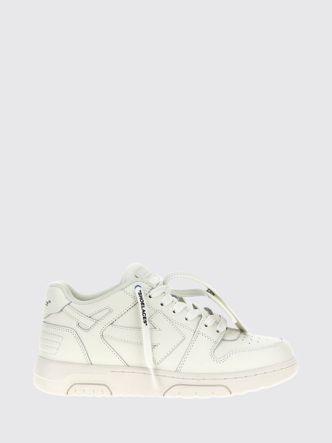 Off-White Men's Out Of Office Low-Top Leather Sneakers with Perforated Toe