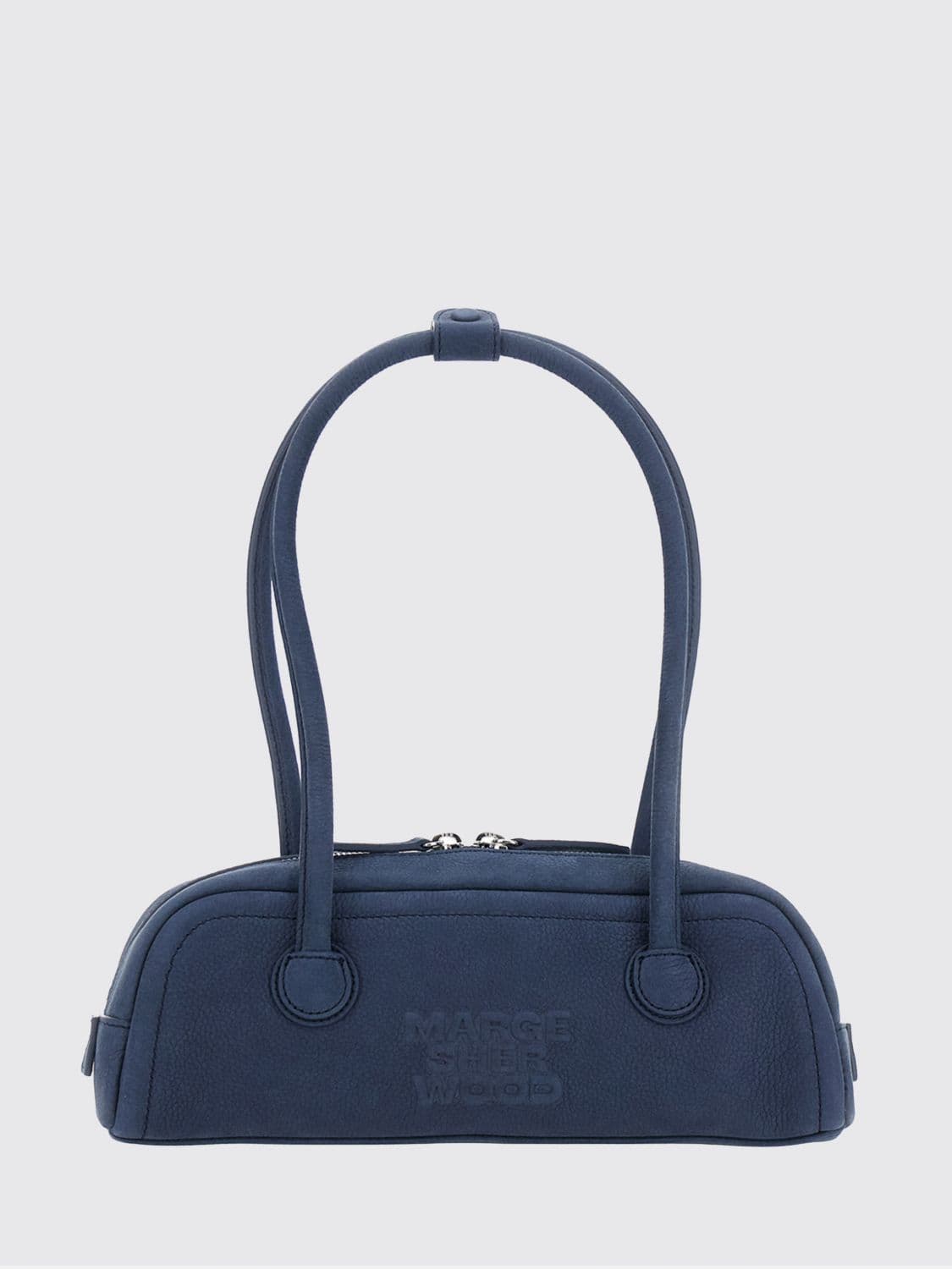 Marge Sherwood Cow Leather Shoulder Bag with a Double Handle and Zip Closure · OS