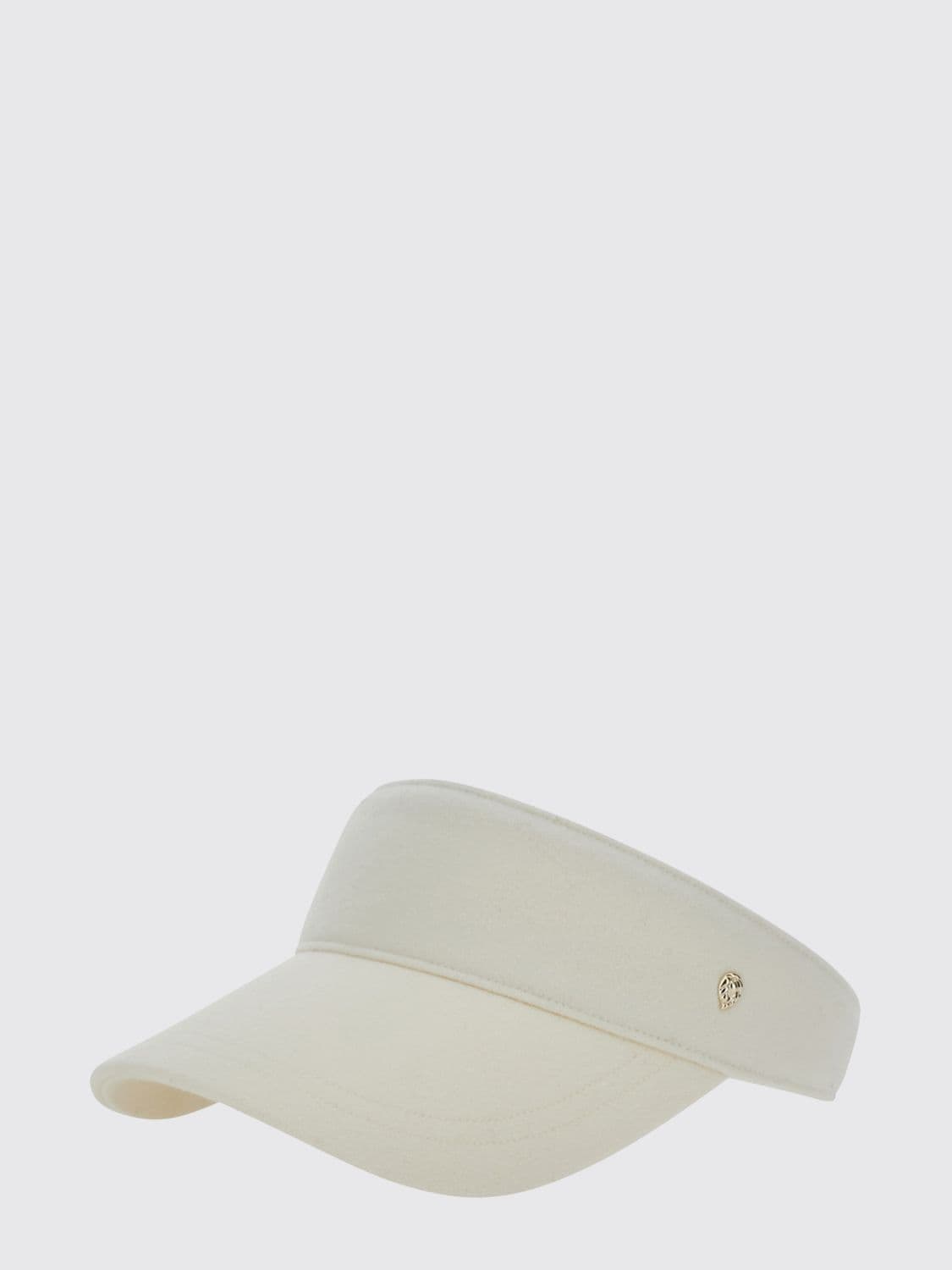 Helen Kaminski Wool Tennis Visor with Metallic Logo and Adjustable Strap