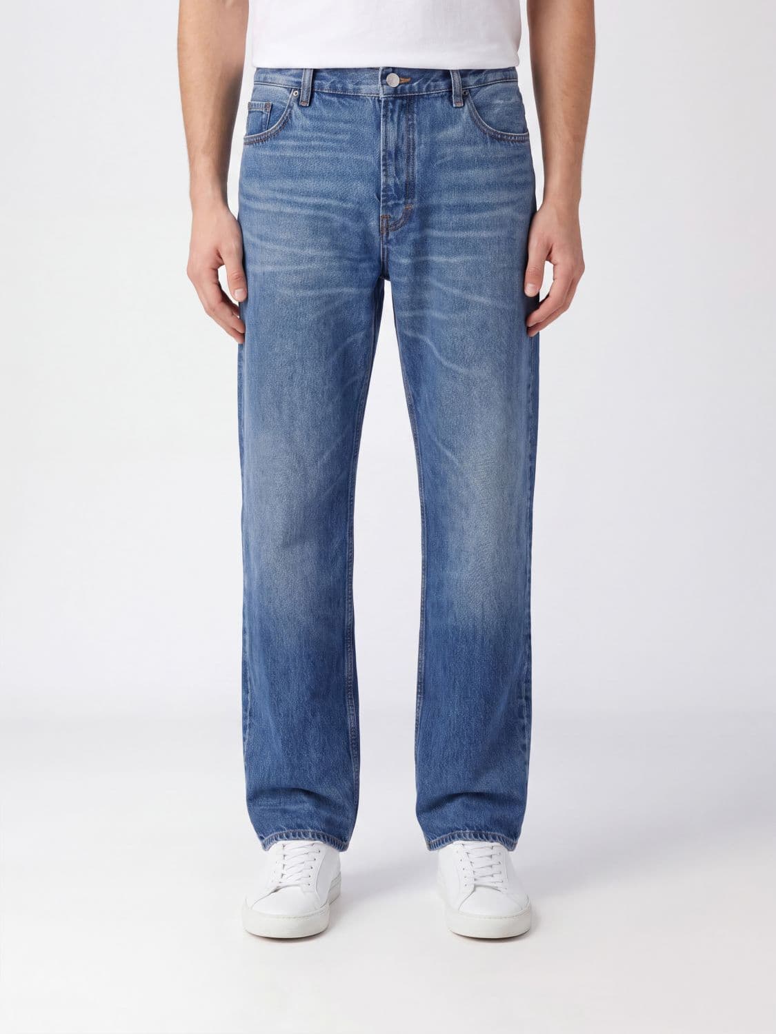 Frame Relaxed Jean Regular Fit Cotton Denim Jeans