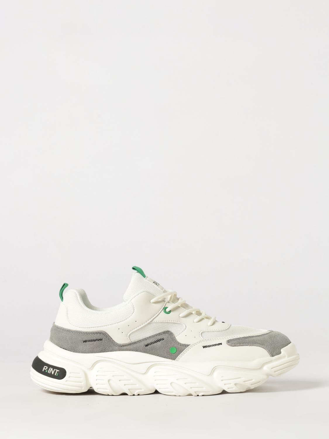 Point3 Big Bang Low-Top Leather and Mesh Sneakers with Chunky Sole