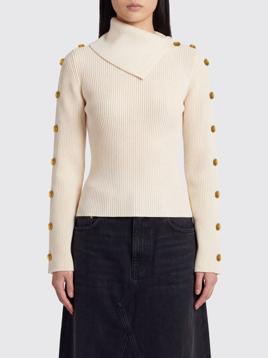 Elisabetta Franchi Slim Fit Viscose Jersey Turtleneck Jumper