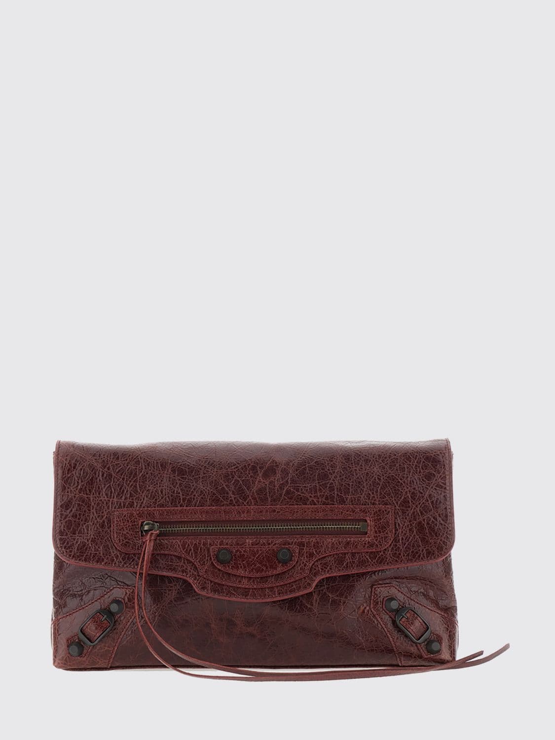 Balenciaga Le City Clutch in Black Arena Lambskin Leather with Applied Studs · OS