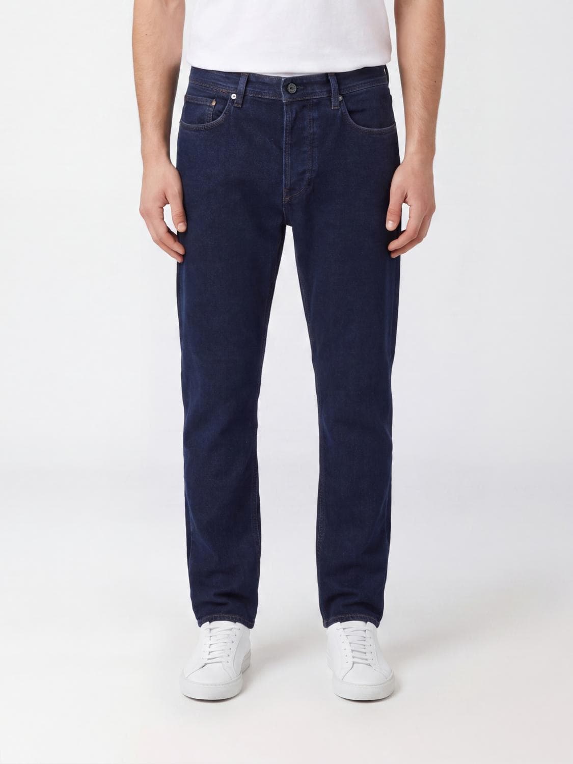 Stone Island Five-Pocket Skinny Jeans in Blue Cotton Denim