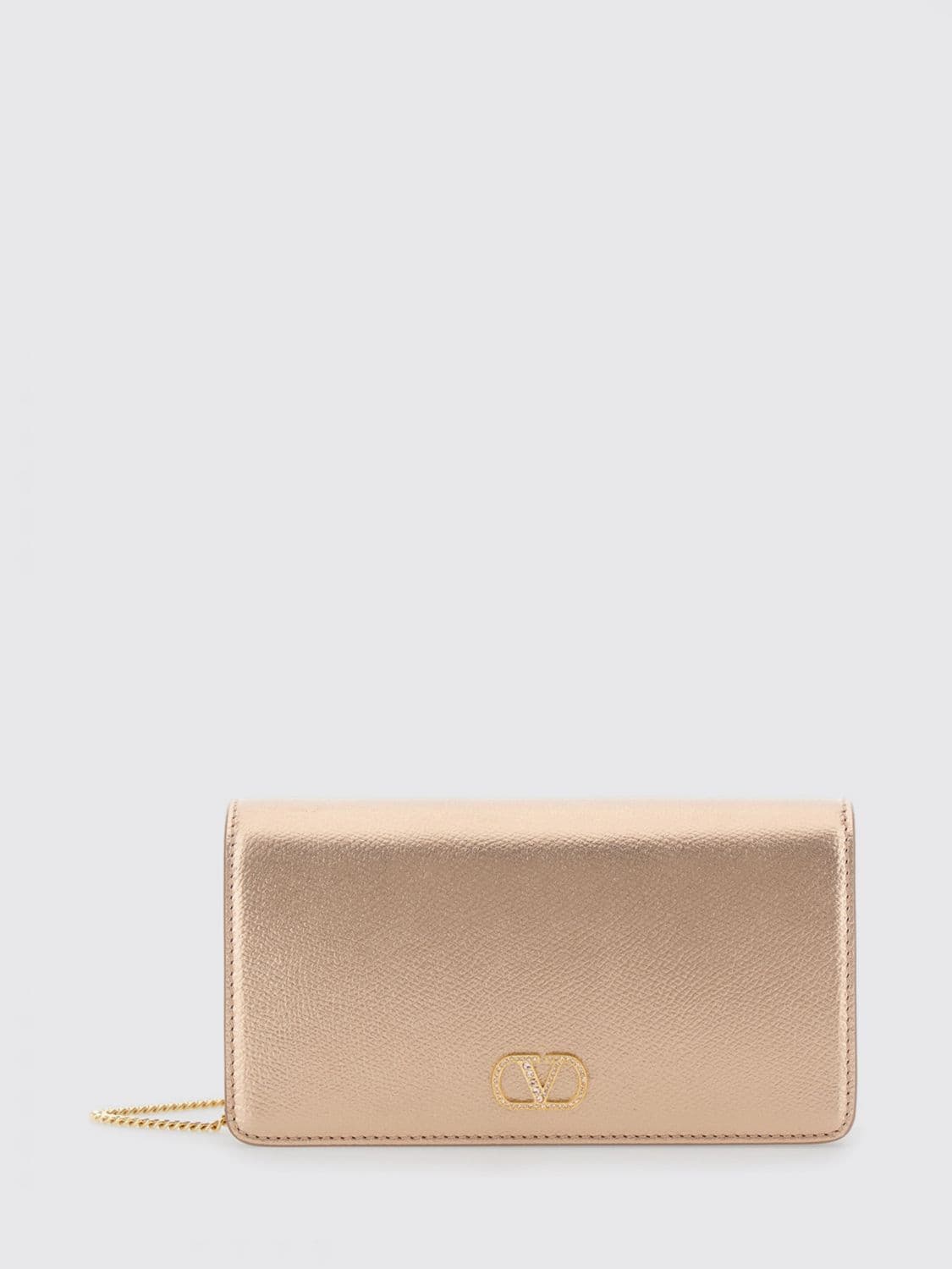 Valentino Garavani VLogo Signature Leather Mini Bag with Rhinestones