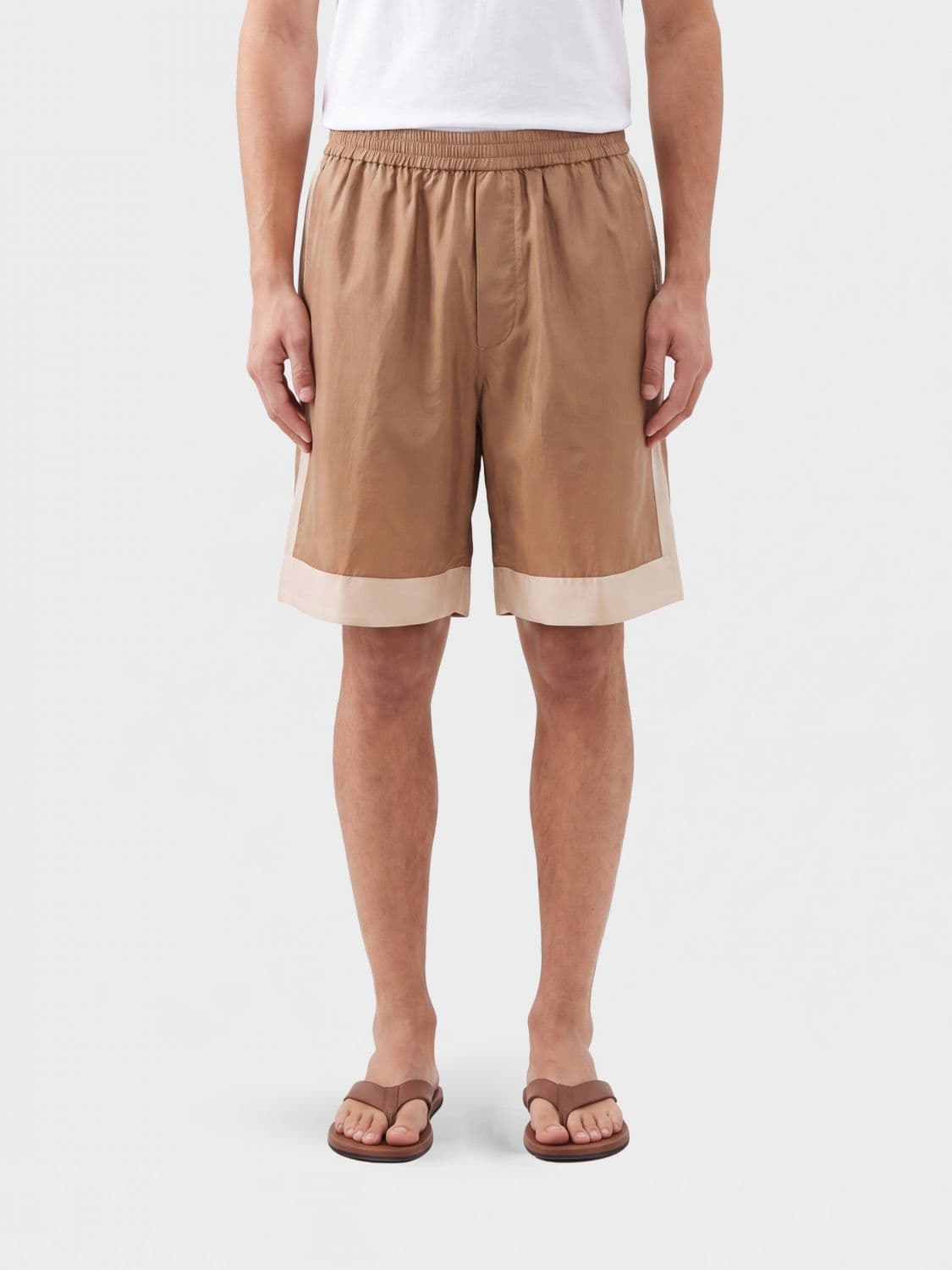 Dsquared2 Silk Athletic Shorts with Elasticated Waist and Monogram Logo