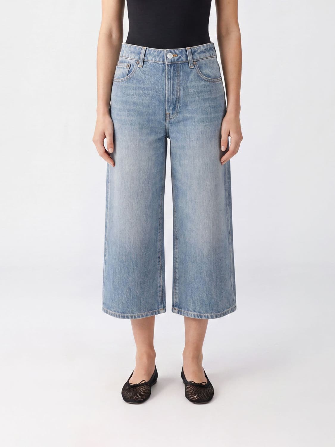 Jeanerica Cropped Wide-Leg Jeans in Organic Cotton Denim · 28