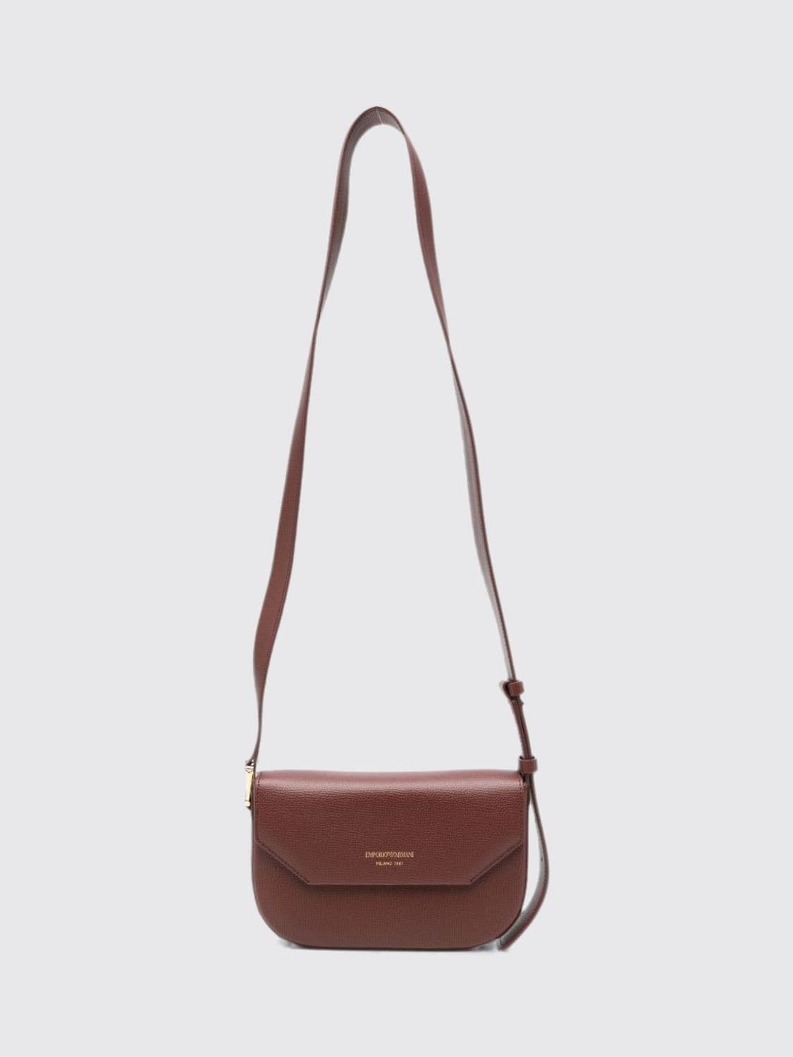 Emporio Armani Mini Crossbody Bag in Grained Leather with Magnetic Flap