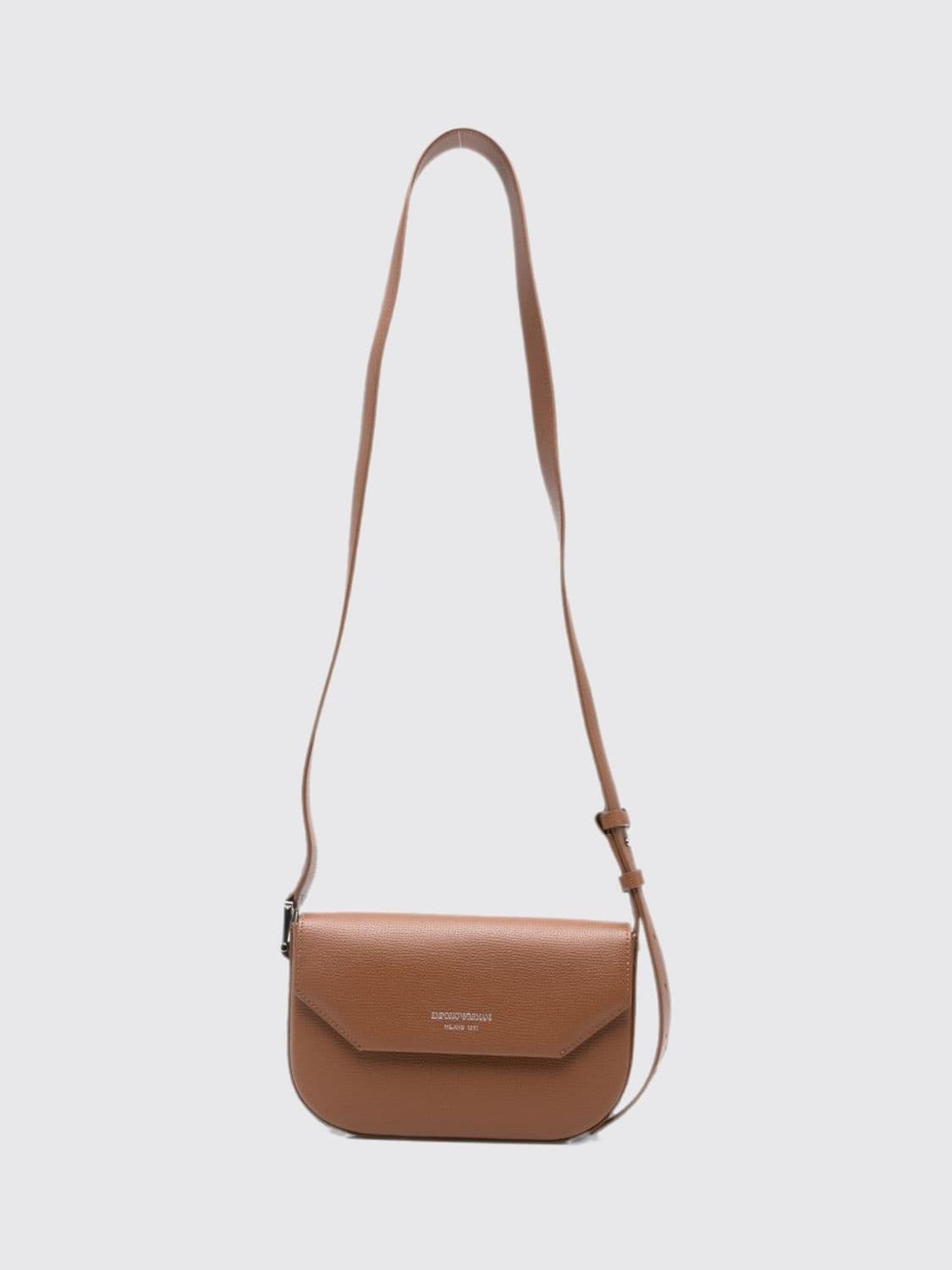 Emporio Armani Mini Crossbody Bag in Grained Leather with Magnetic Flap