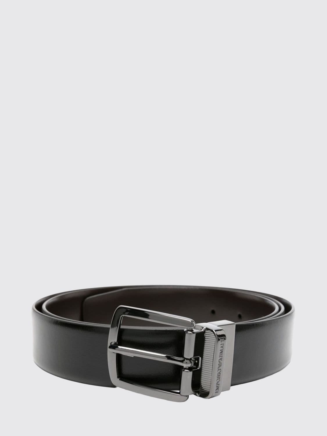 Emporio Armani Reversible Smooth Bovine Leather Belt with Embossed Logo · OS