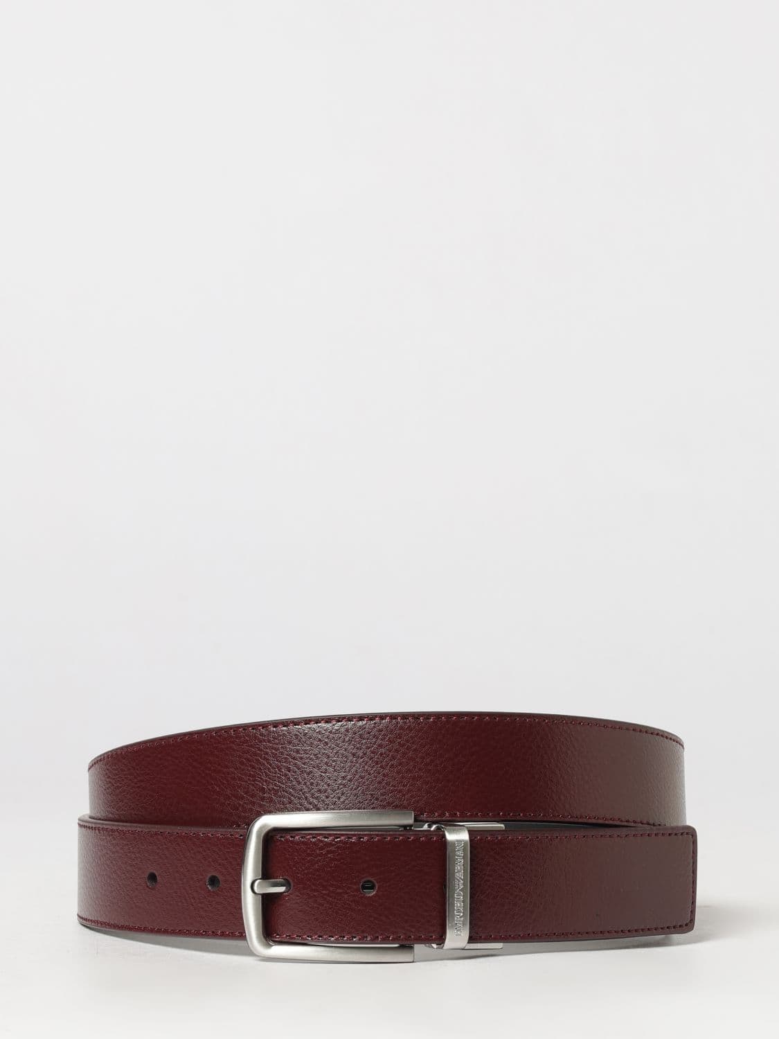 Emporio Armani Reversible and Adjustable Belt in Bovine Leather with Buckle · OS