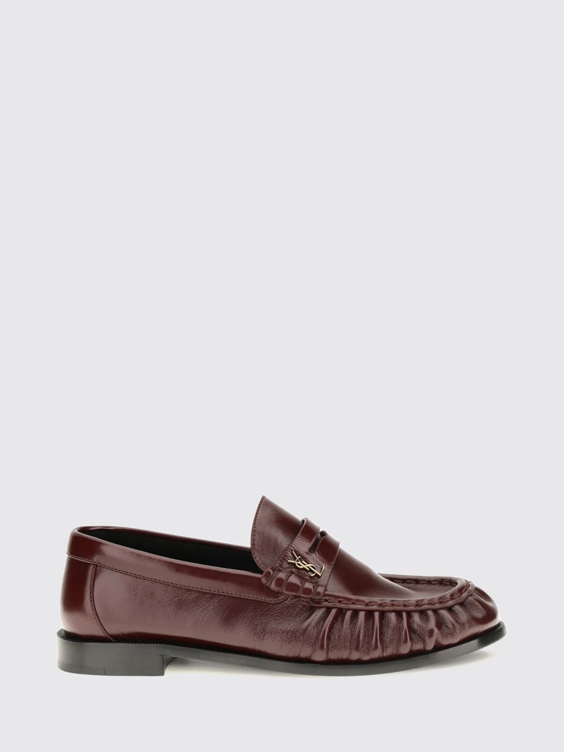 Saint Laurent Le Loafer Penny Loafers in Leather with YSL Monogram