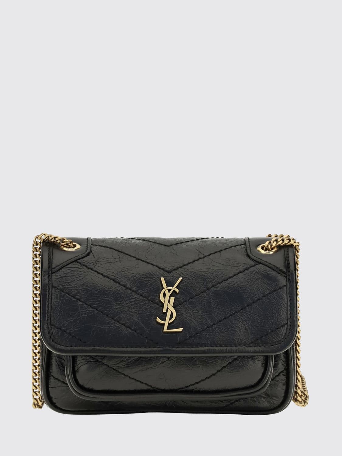 Saint Laurent Niki Mini Bag in Quilted Calf Leather with YSL Monogram · OS