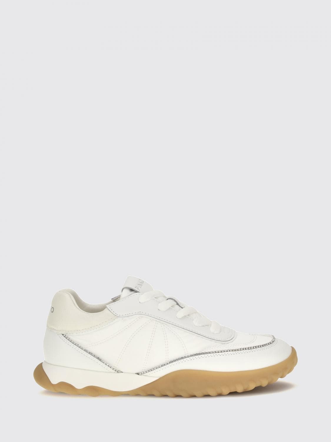 Pinko Gea Quilted Leather and Nylon Low Top Sneakers