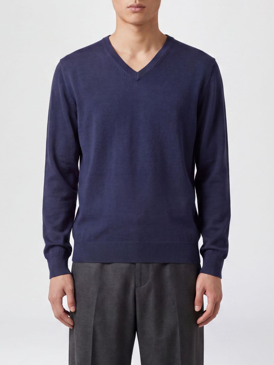 Brunello Cucinelli V-Neck Jumper in a Cashmere and Wool Blend
