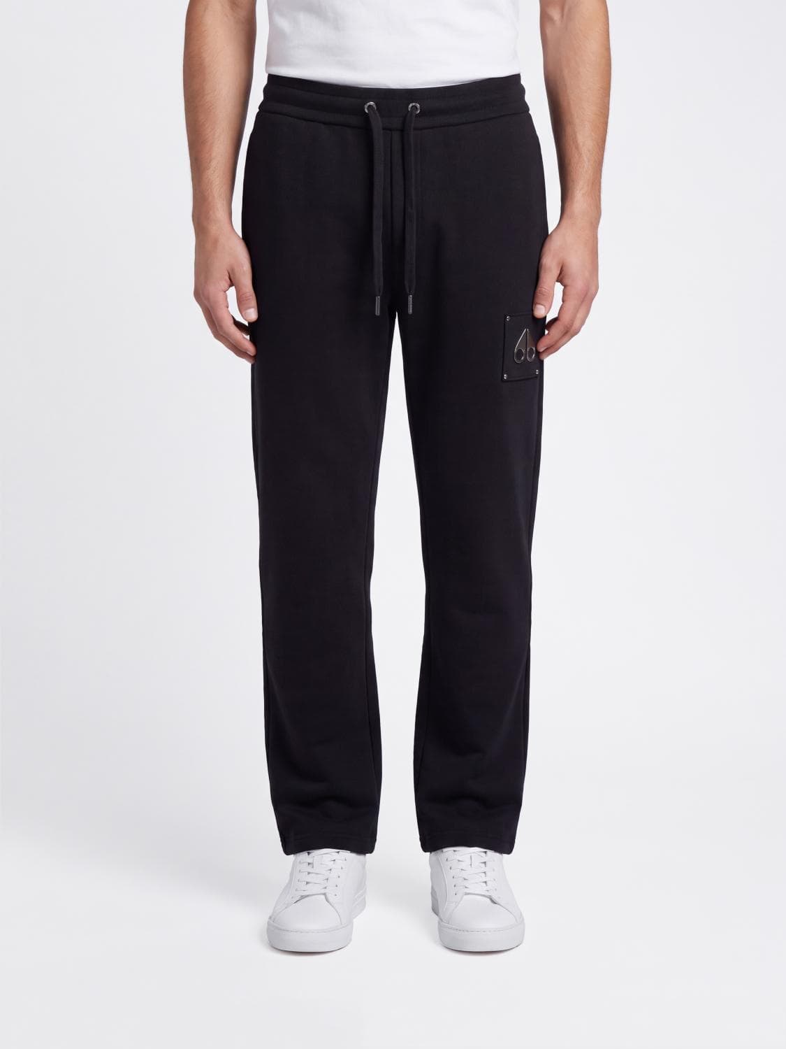 Moose Knuckles Cotton Jogging Trousers with Drawstring and Contrast Logo · S