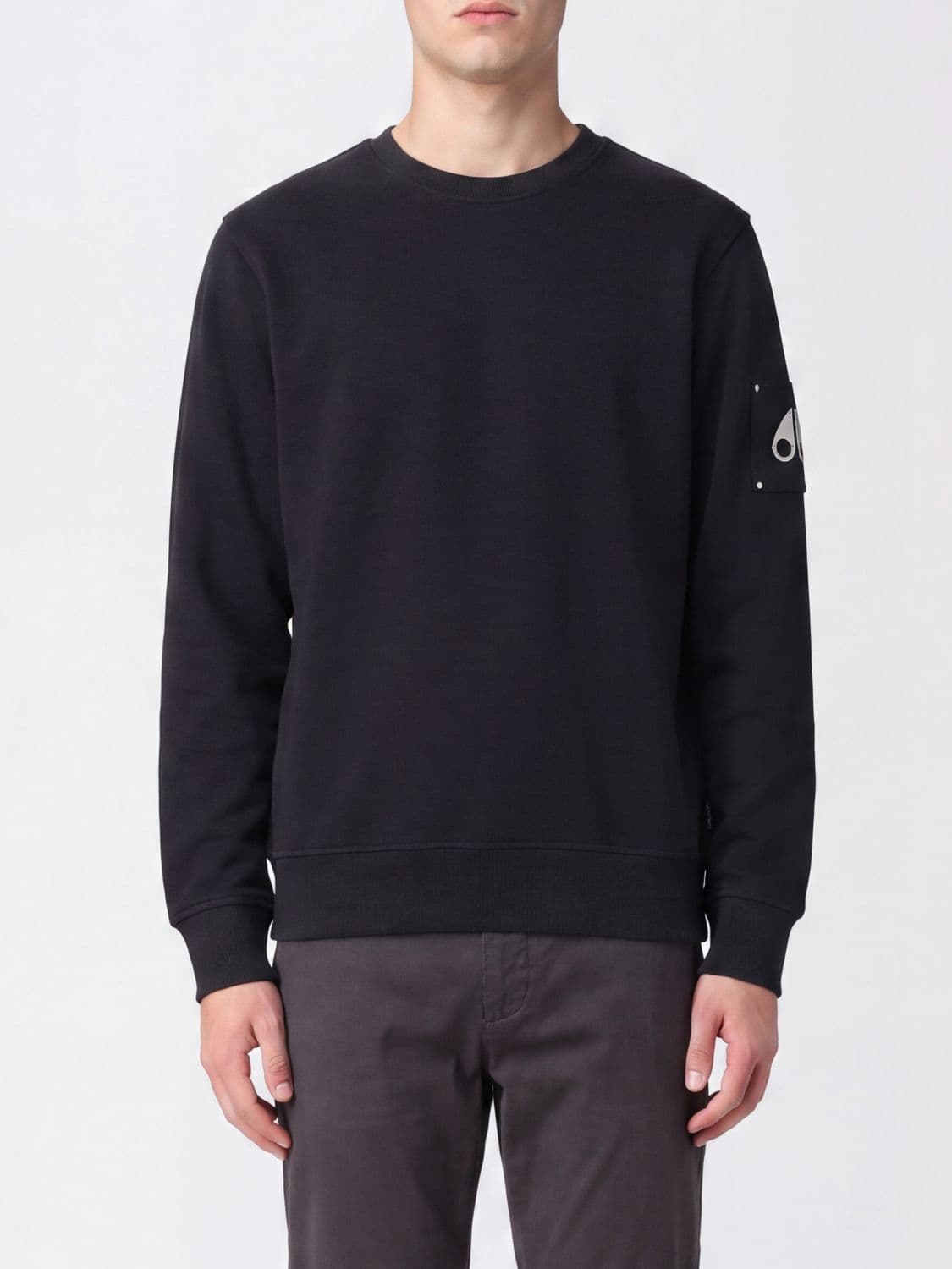 Moose Knuckles Long-Sleeved Pure Cotton Crewneck Sweatshirt