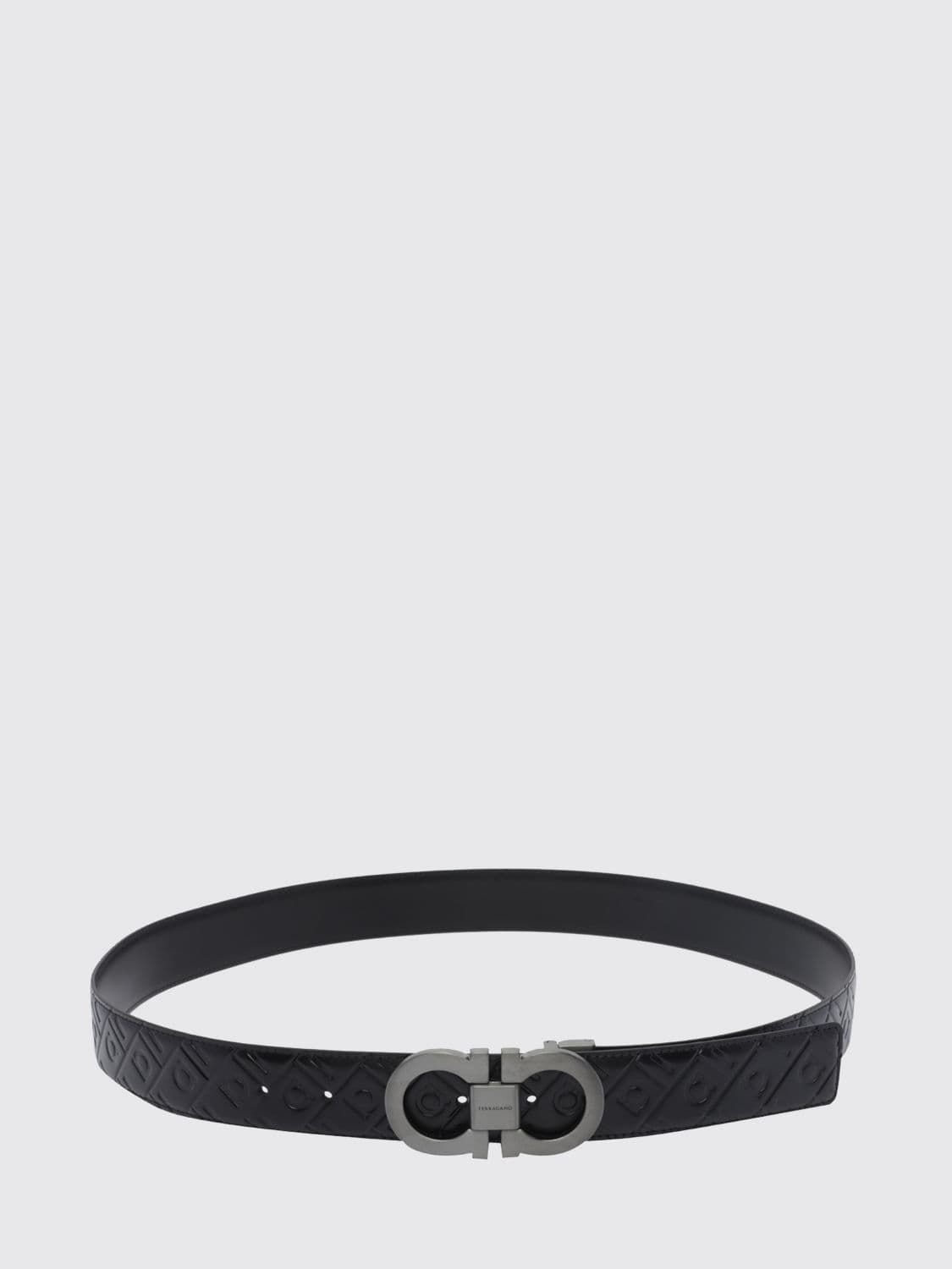 Ferragamo Reversible and Adjustable Gancini Belt in Calf Leather