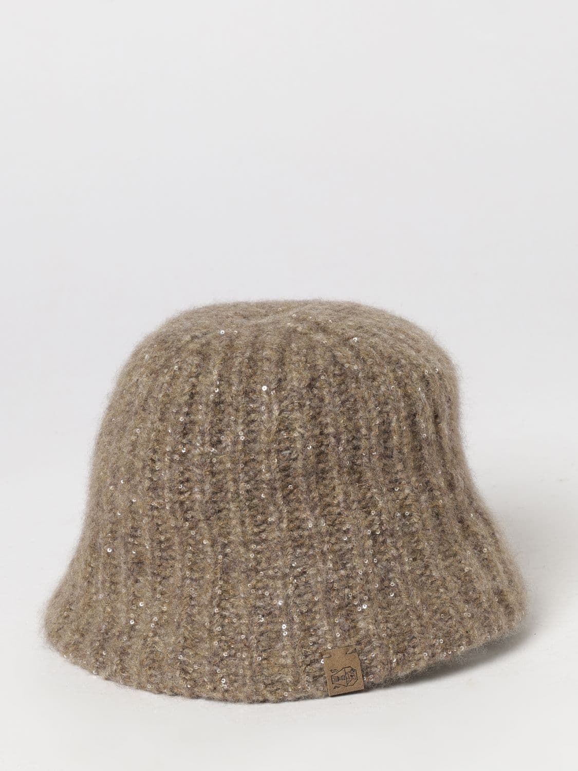 Brunello Cucinelli Ribbed Cashmere-Blend Cloche Hat with Sequins