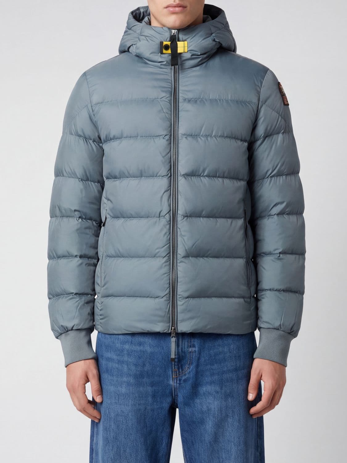 Parajumpers Short Quilted Nylon Down Jacket with Hood and Zip Closure