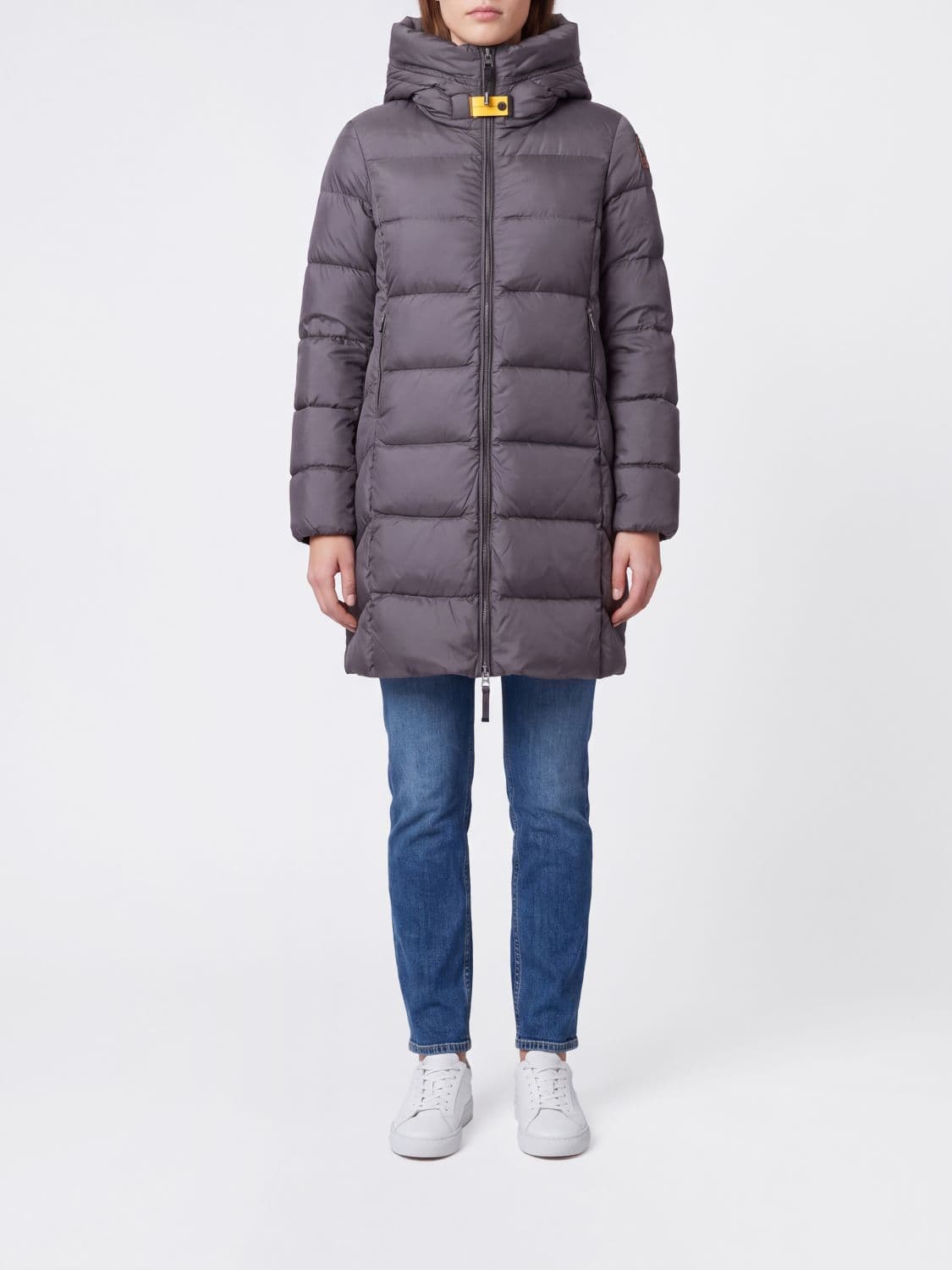 Parajumpers Marion Long Quilted Down Jacket with Hood and High Neck