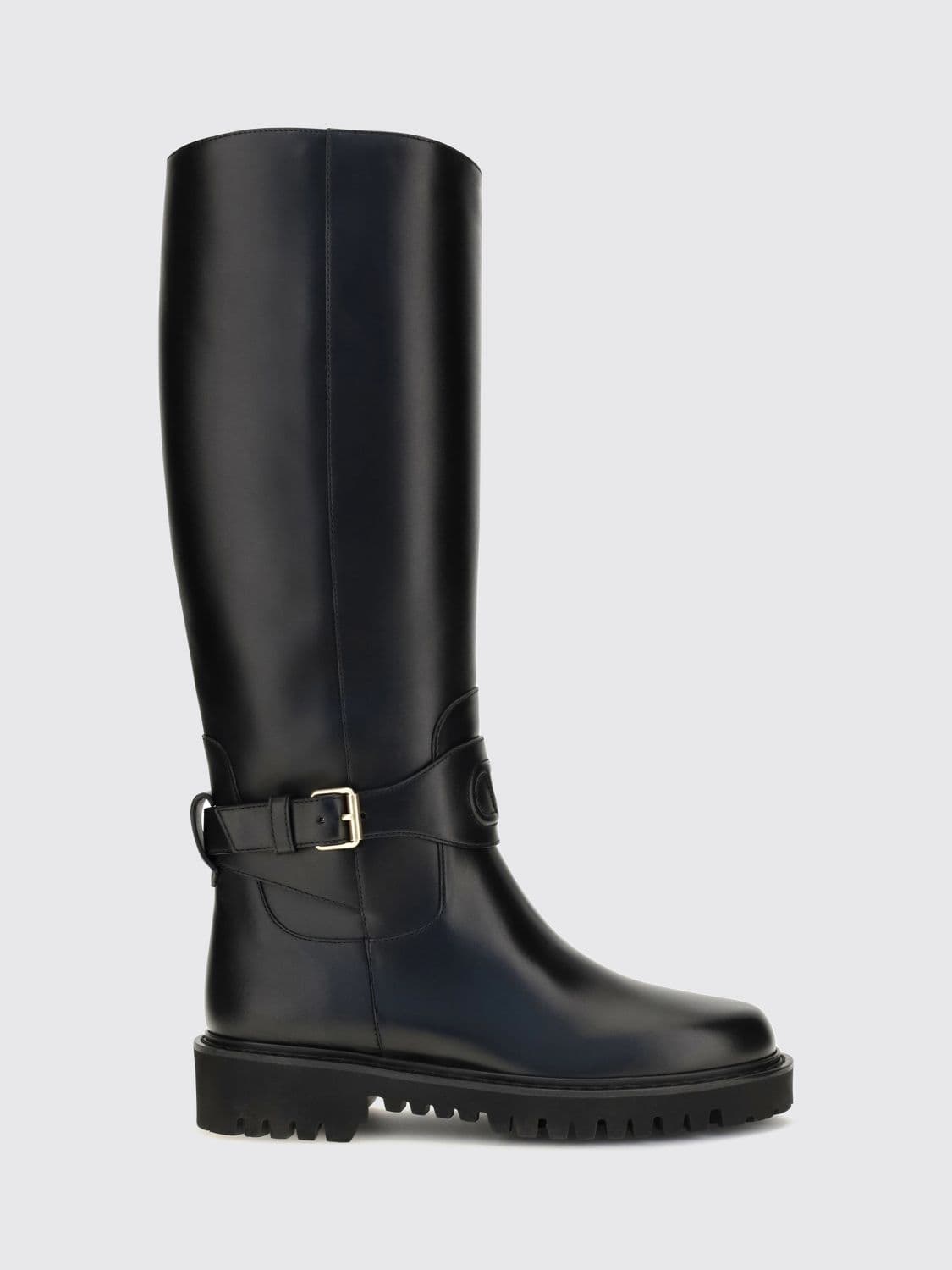 Valentino Garavani VLogo Signature Leather Knee-High Boots