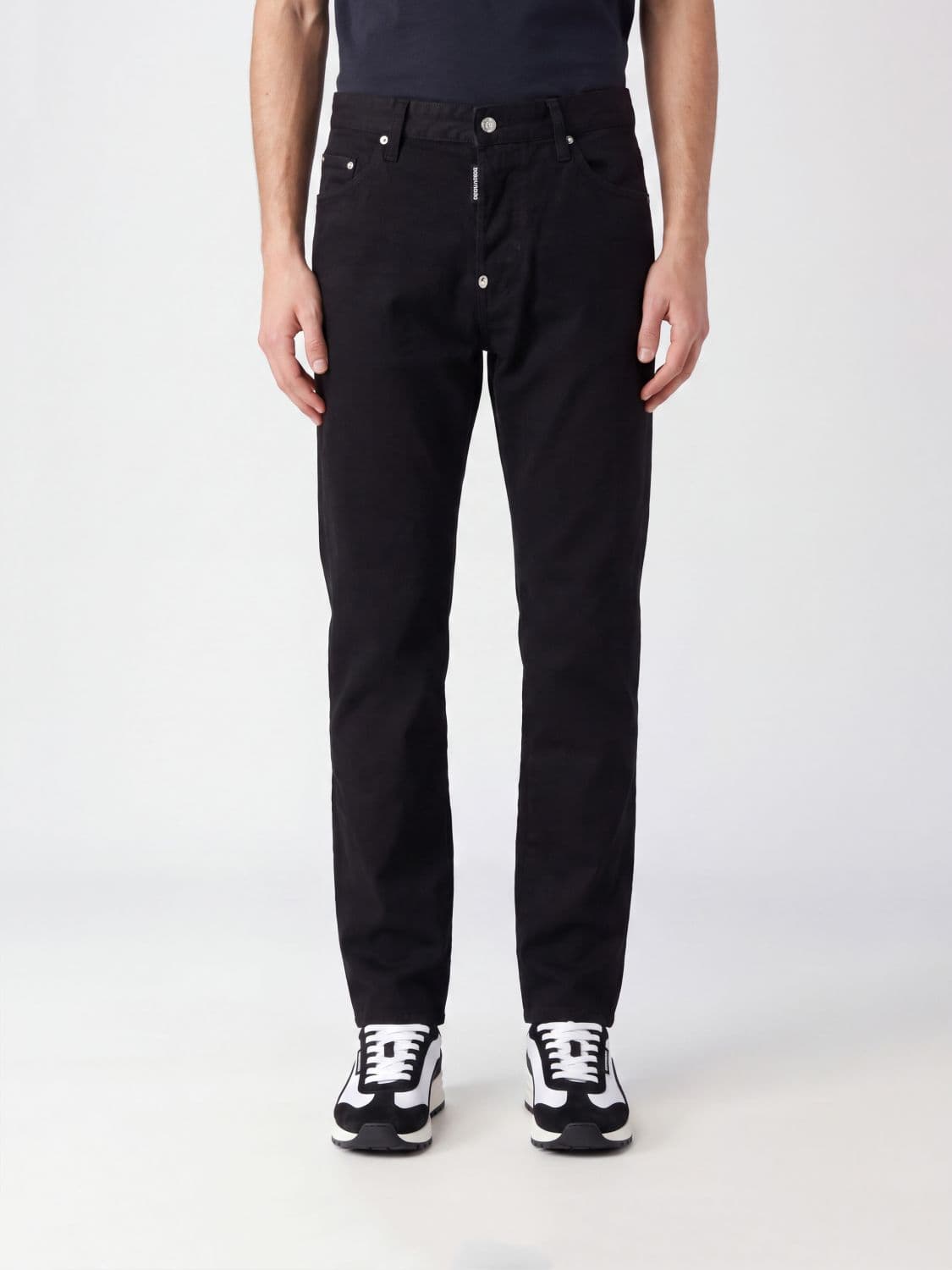 Dsquared2 Five-Pocket Straight Fit Jeans in Stretch Denim