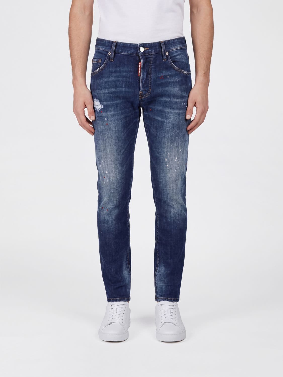 Dsquared2 Skater Skinny-Fit Stretch-Denim Jeans with Distressed Effect