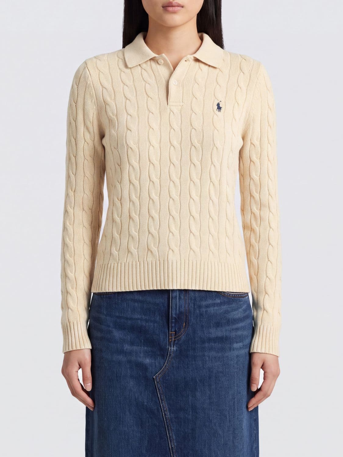Polo Ralph Lauren Slim Fit Knit Polo in Wool and Cashmere Blend