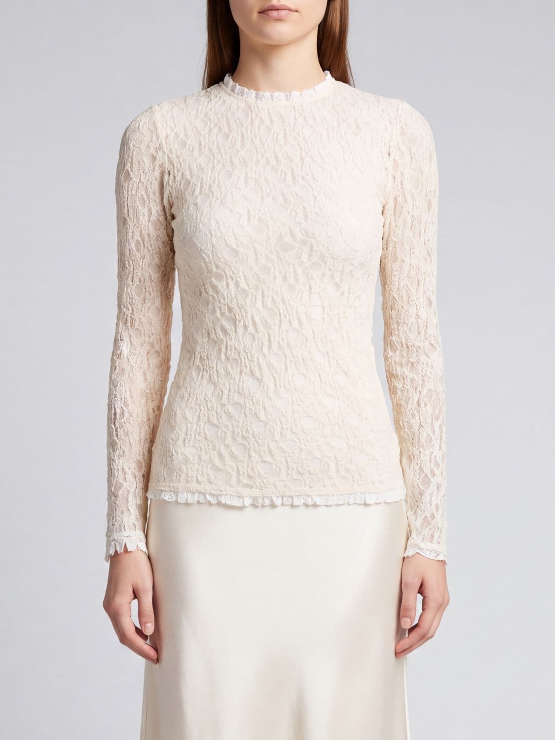 Isabel Marant Slim Fit Long-Sleeved Lace Top