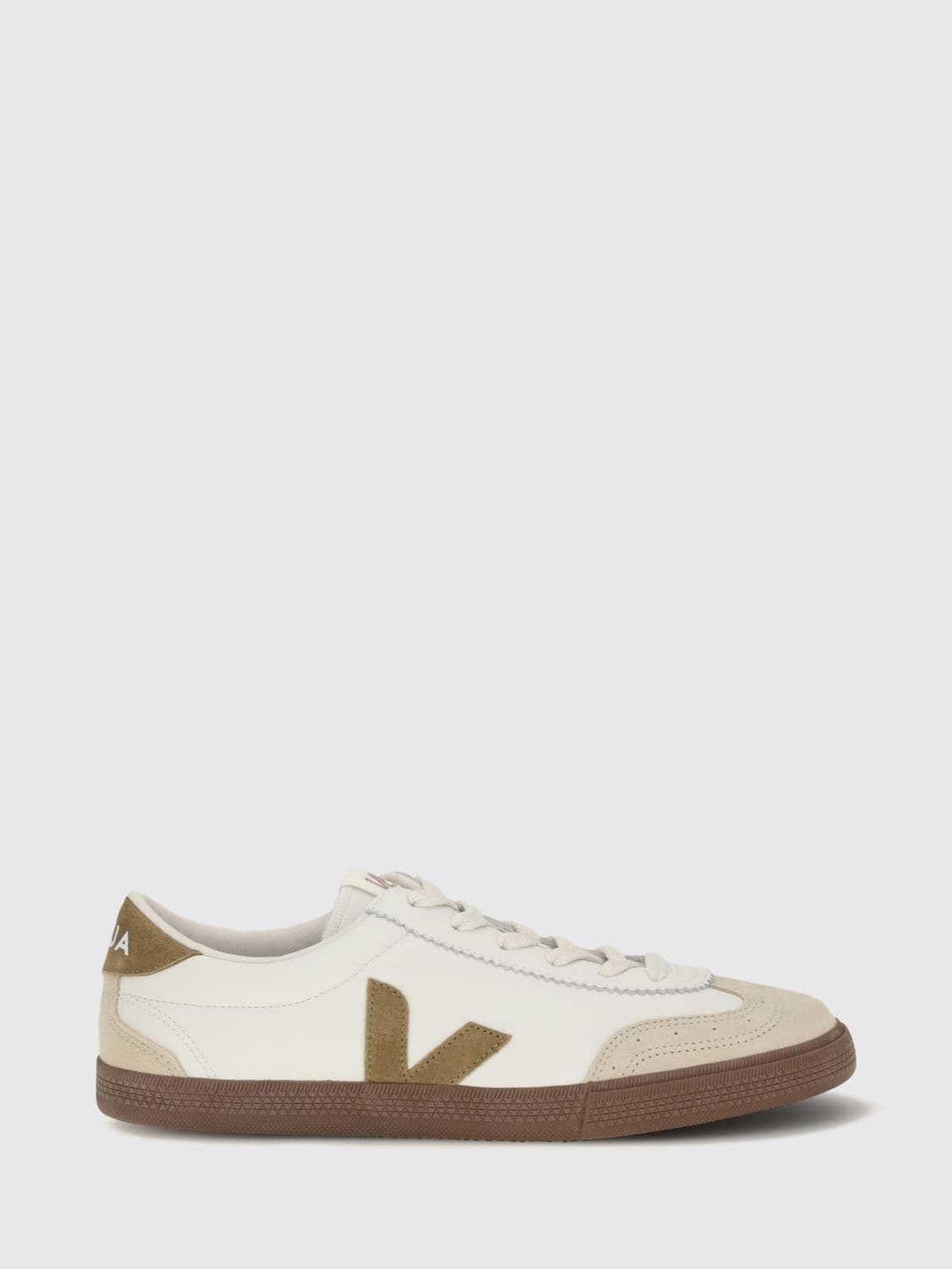 Veja Volley Sustainable O. T. Leather Sneakers with Contrast Logo