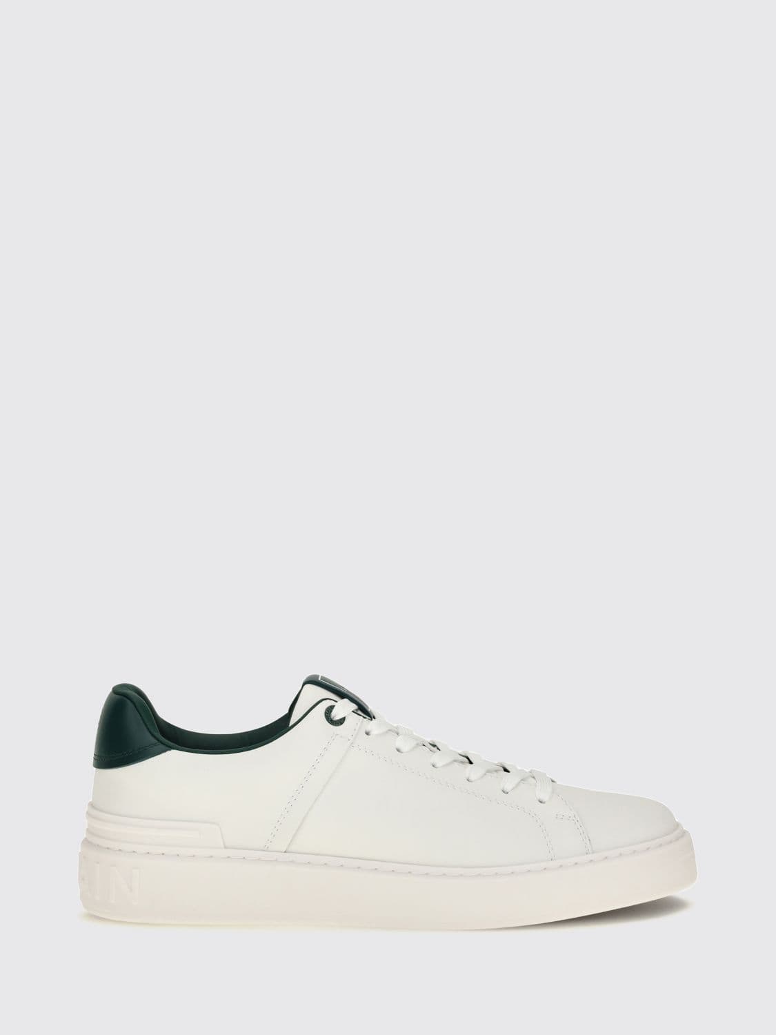 Balmain B-Court Bicolour Smooth Calf Leather Trainers