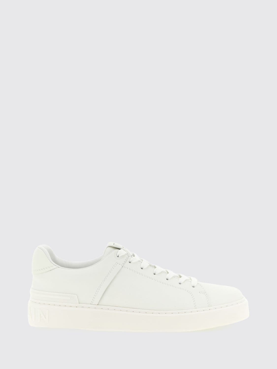 Balmain B-Court Bicolour Smooth Calf Leather Trainers