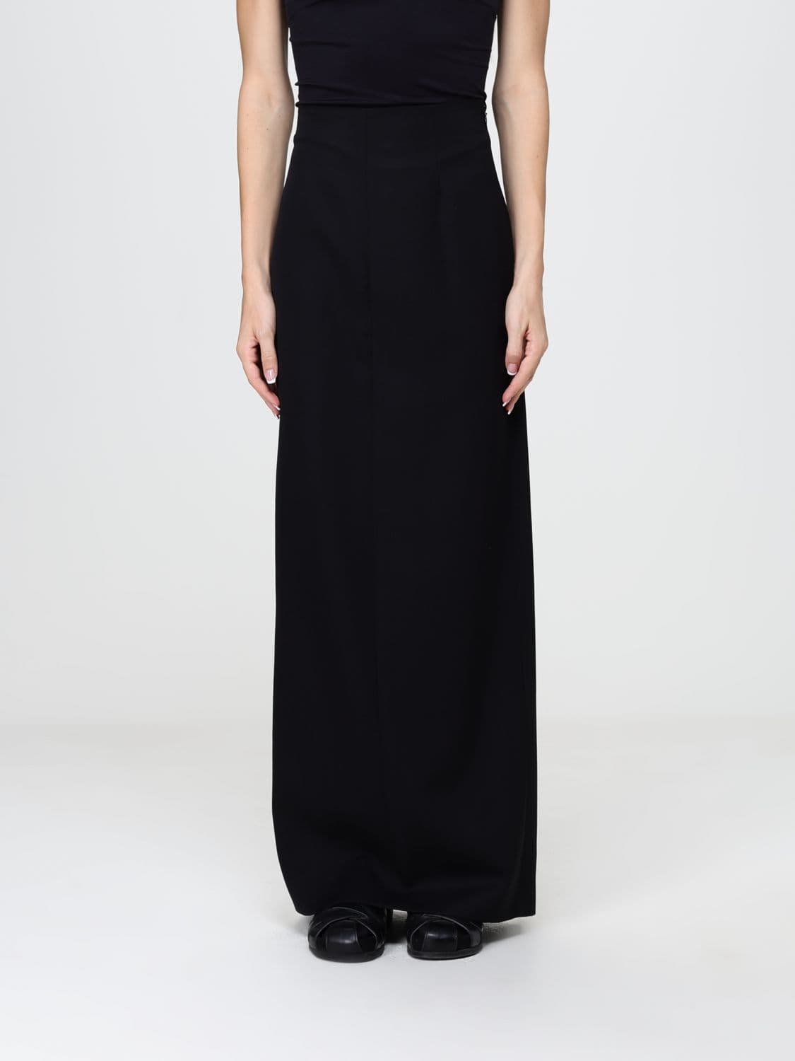 Maison Margiela High-Waisted Wool Wide-Leg Trousers with Four Stitches