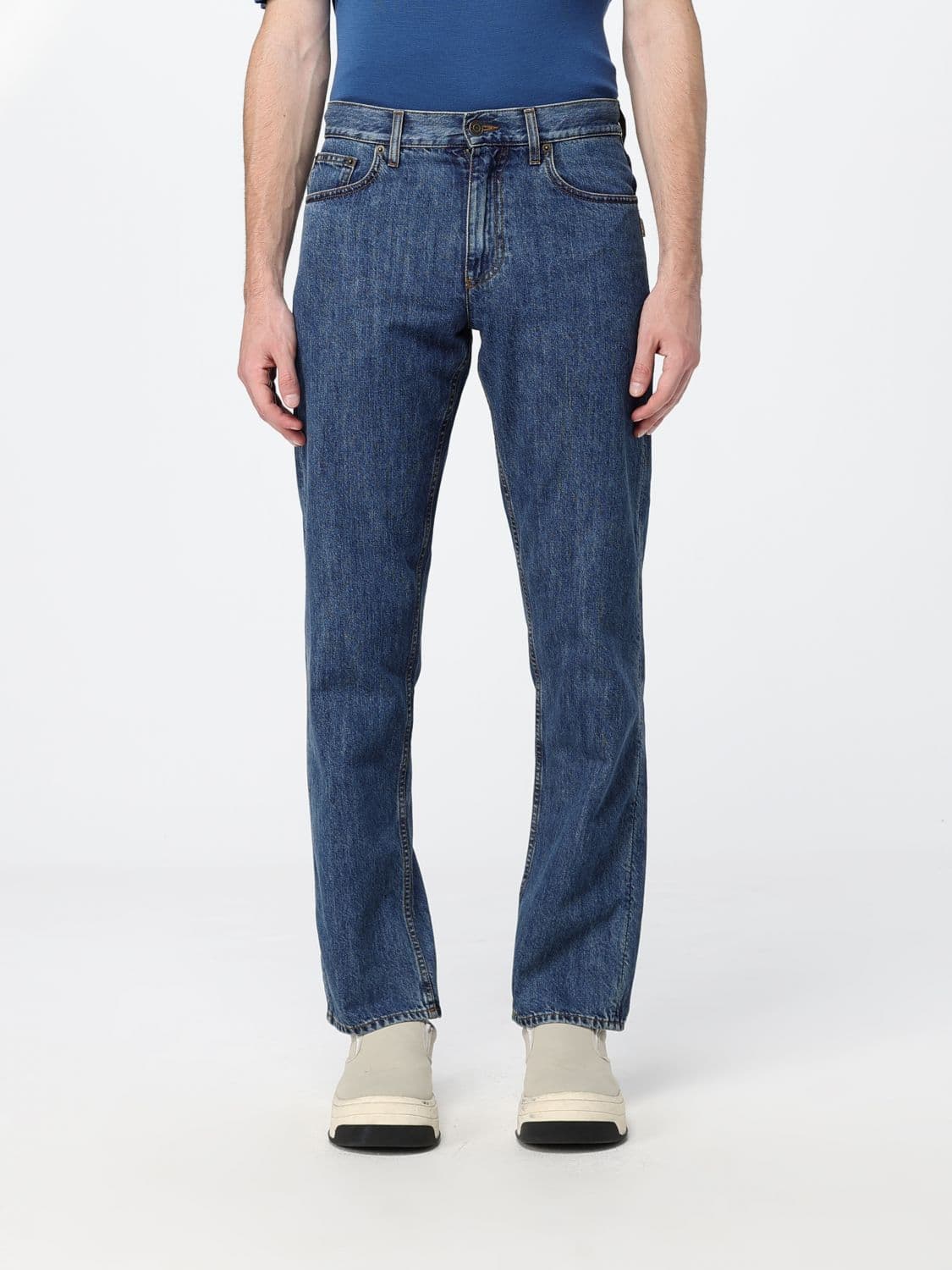 Burberry Straight-Leg Cotton Denim Jeans with Rear Logo