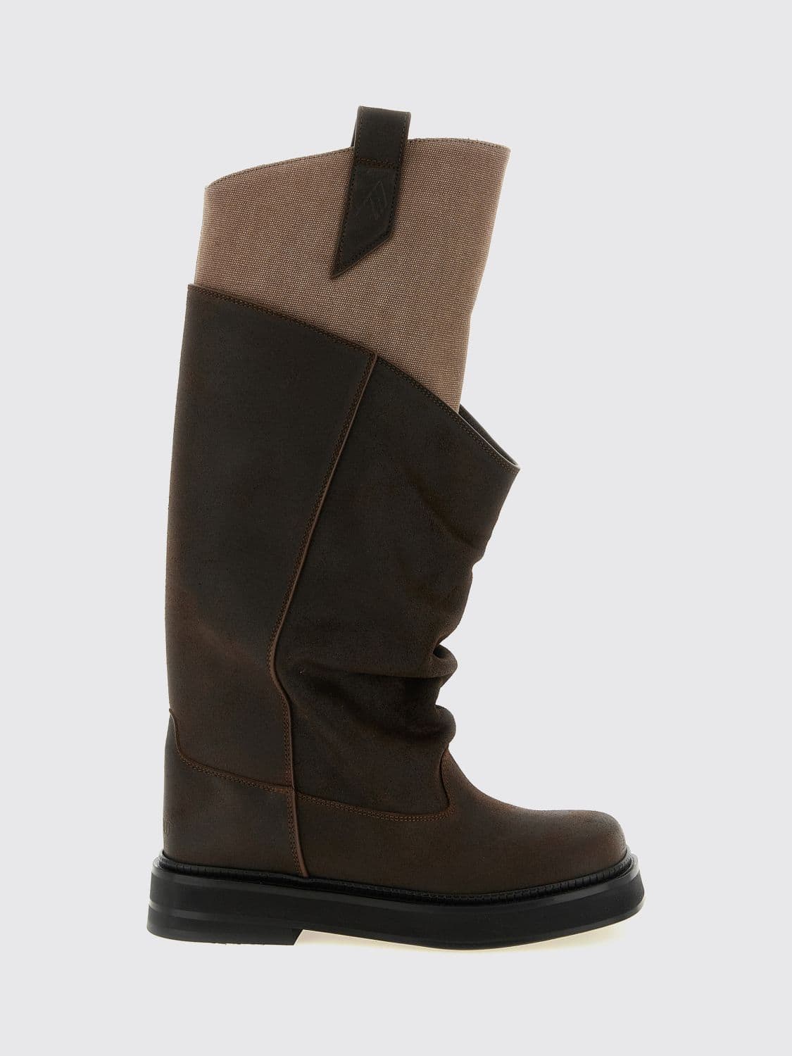 The Attico New Robin Passeggiata Two-Tone Suede Biker Boots