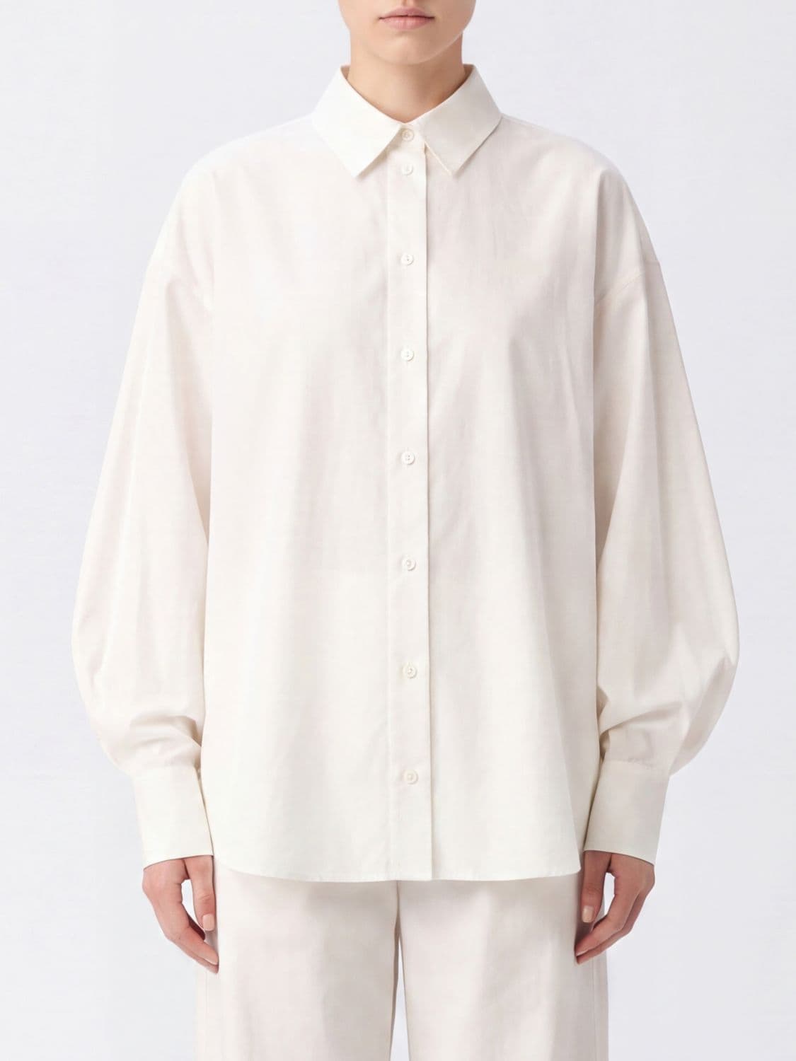 The Attico Relaxed Fit Cotton Shirt with Balloon Sleeves