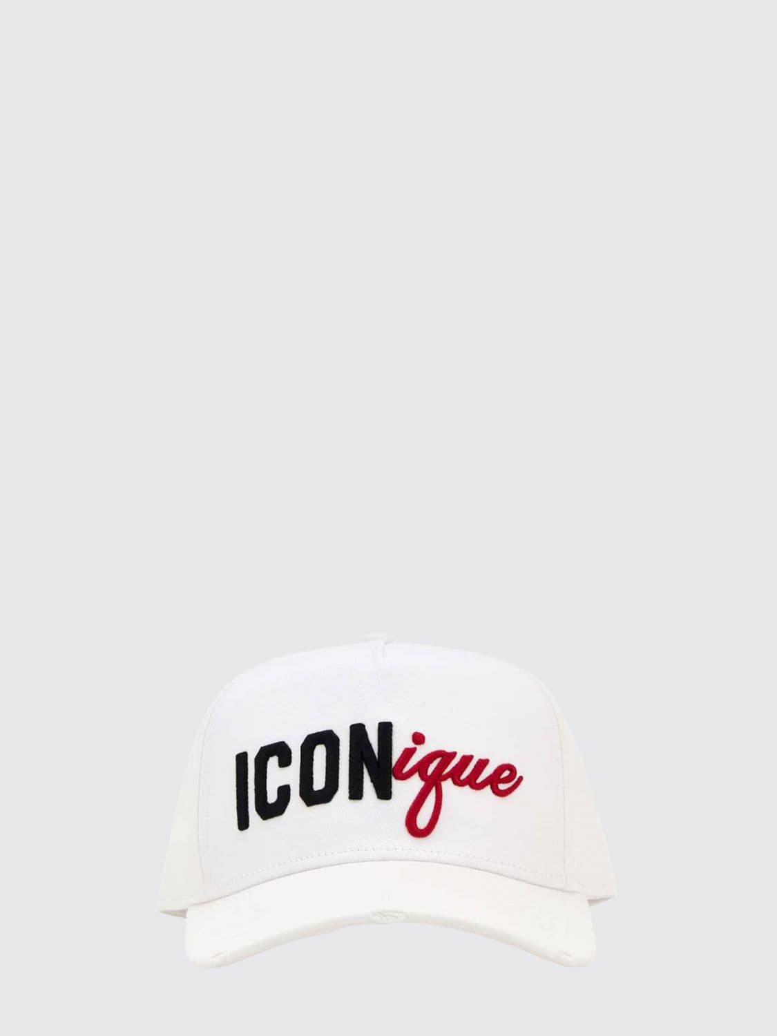 Dsquared2 Cotton Baseball Cap with Rigid Visor and Embroidered Logo · OS